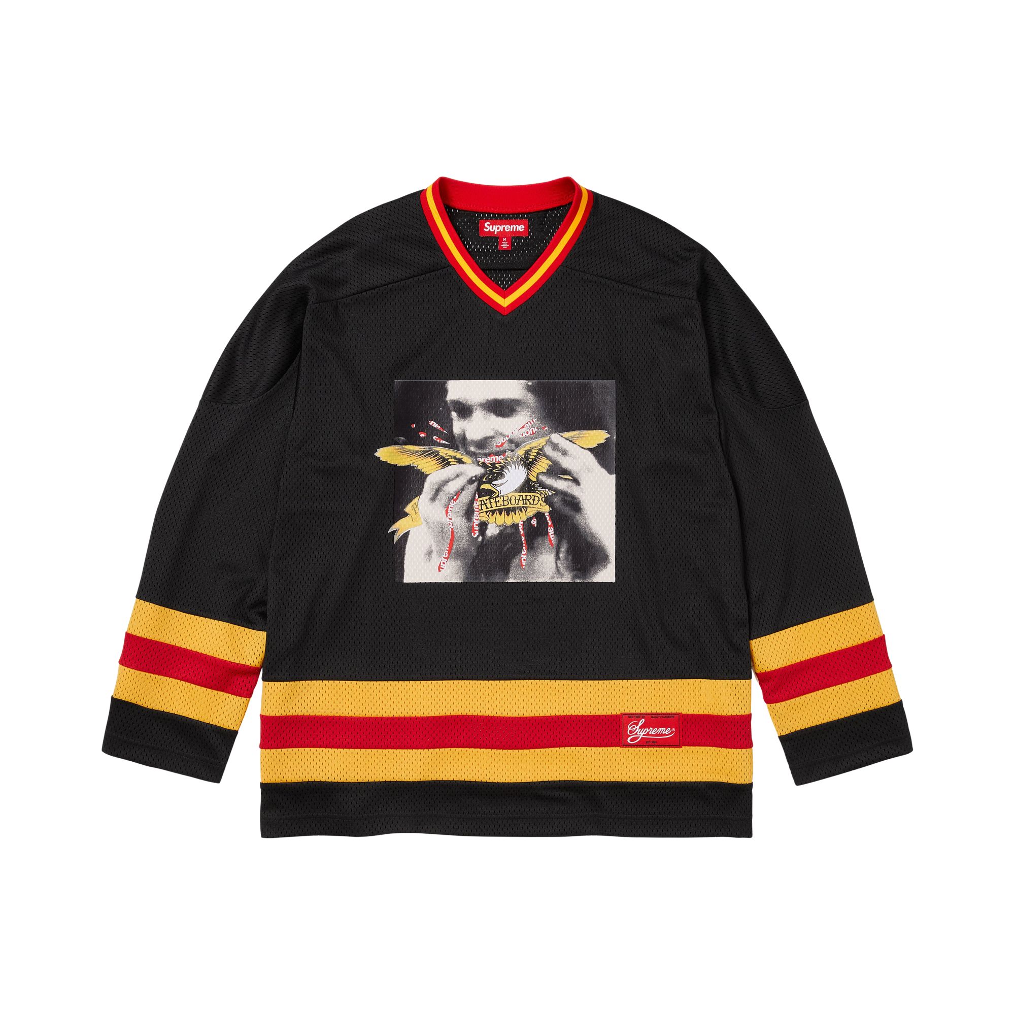 Click to view more detailed imagery on our partner's website Pre-owned Supreme X Antihero Ozzy Hockey Jersey 'black' | Men's Size M