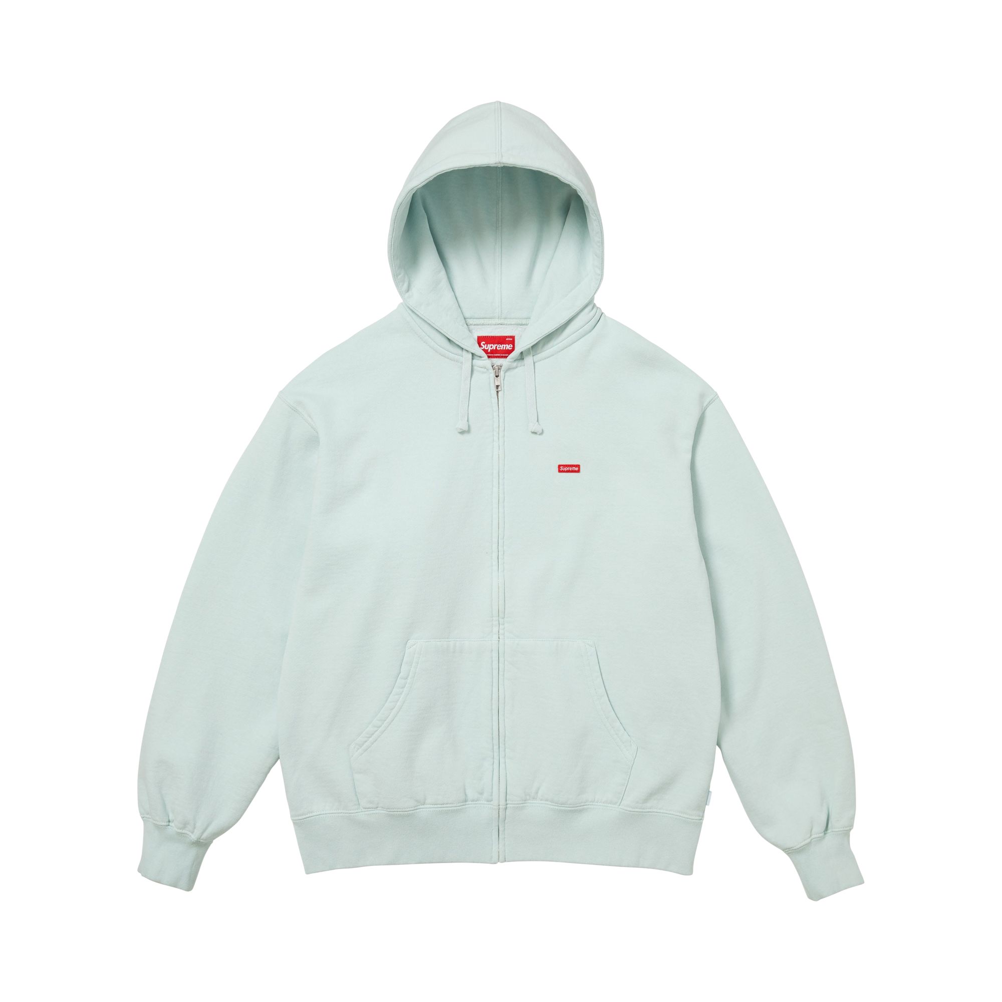 SUPREME Pre-owned Small Box Zip Up Hooded Sweatshirt 'pale Blue' | Men's Size L