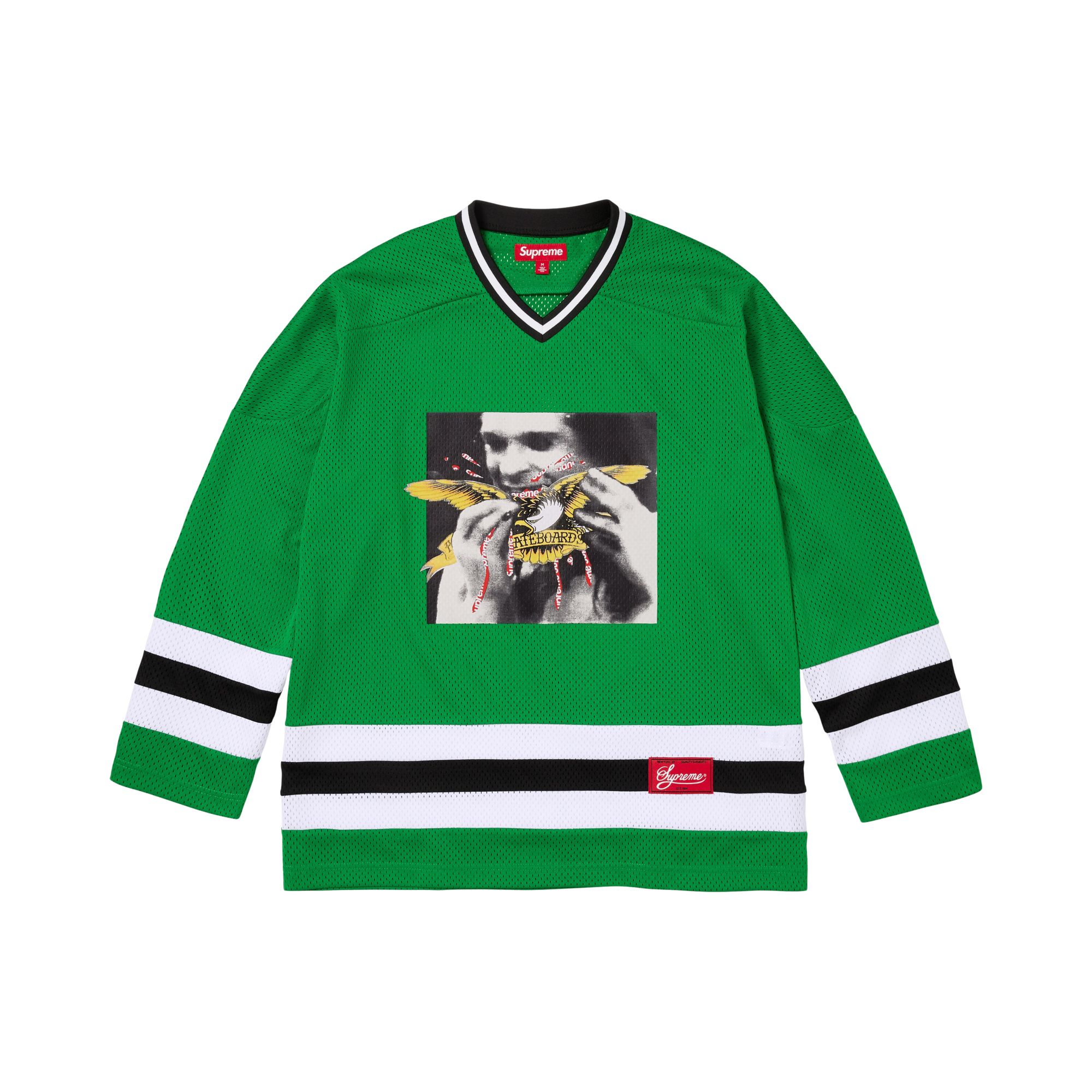 Pre-owned Supreme X Antihero Ozzy Hockey Jersey 'green' | Men's Size Xl
