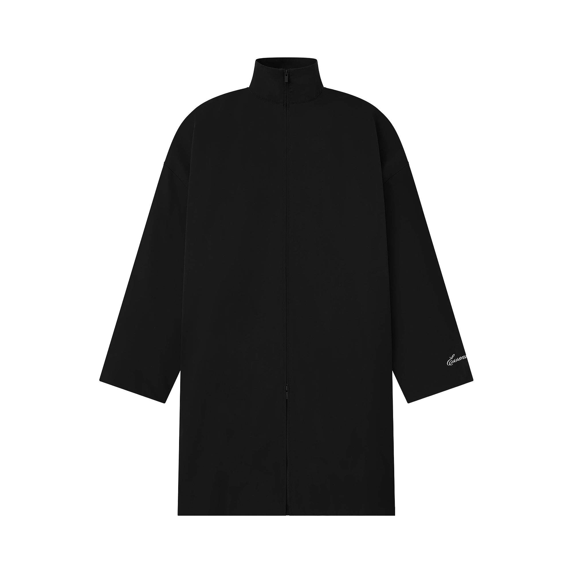 ESSENTIALS Pre-owned Fear Of God Sporty Nylon High Neck Jacket 'jet Black' | Men's Size Xxl