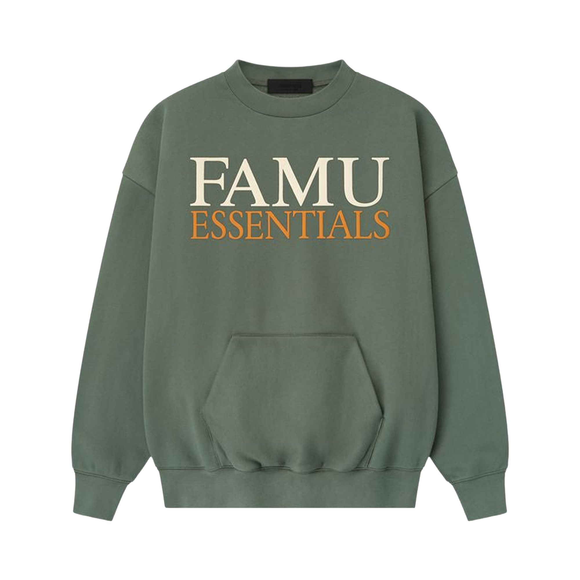 ESSENTIALS Pre-owned Fear Of God Famu Sport Crewneck 'balsam Green' | Men's Size M