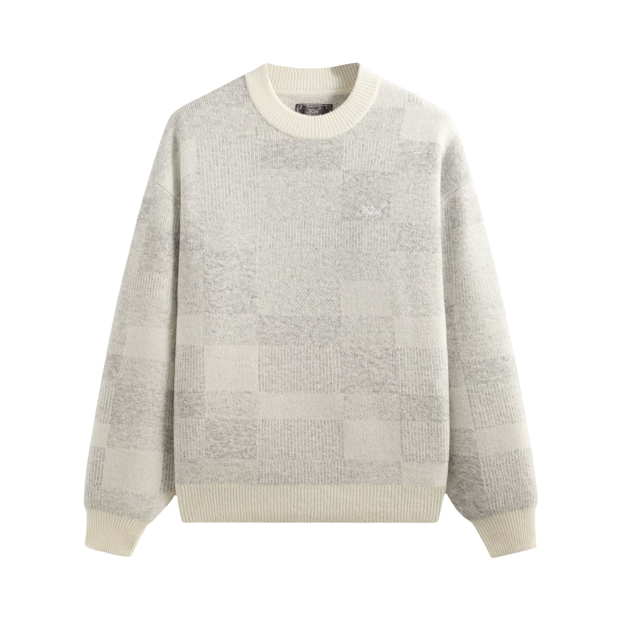 Pre-owned Kith Lewis Check Sweater 'sandrift' | White | Men's Size Xxl