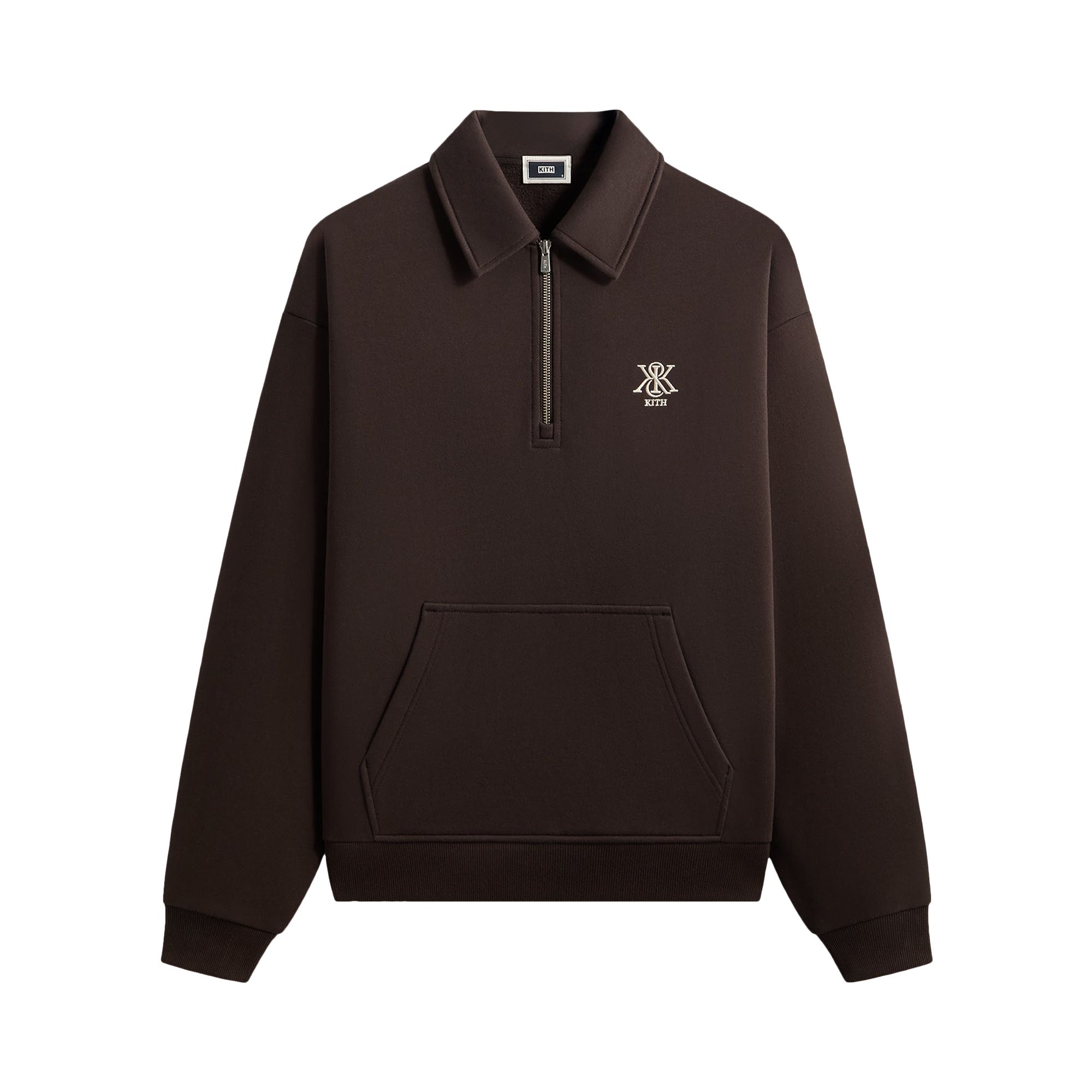 KITH Pre-owned Quarter Zip Popover Sweatshirt 'kindling' | Brown | Men's Size M