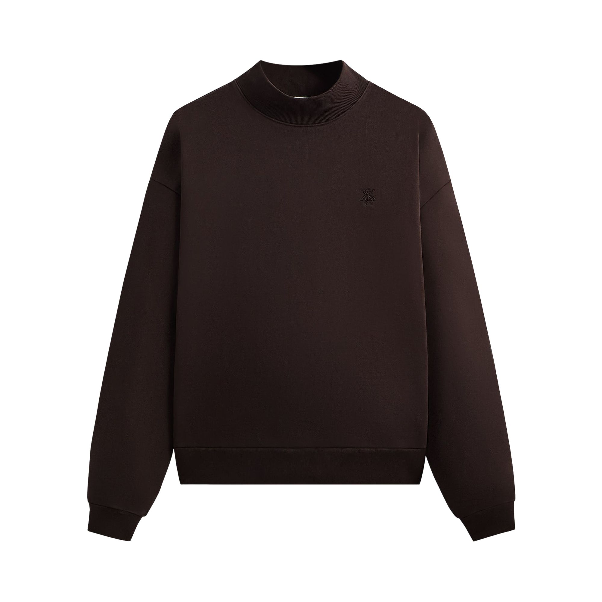 Pre-owned Kith Garment Dyed Fleece Mockneck Sweatshirt 'kindling' | Black | Men's Size M