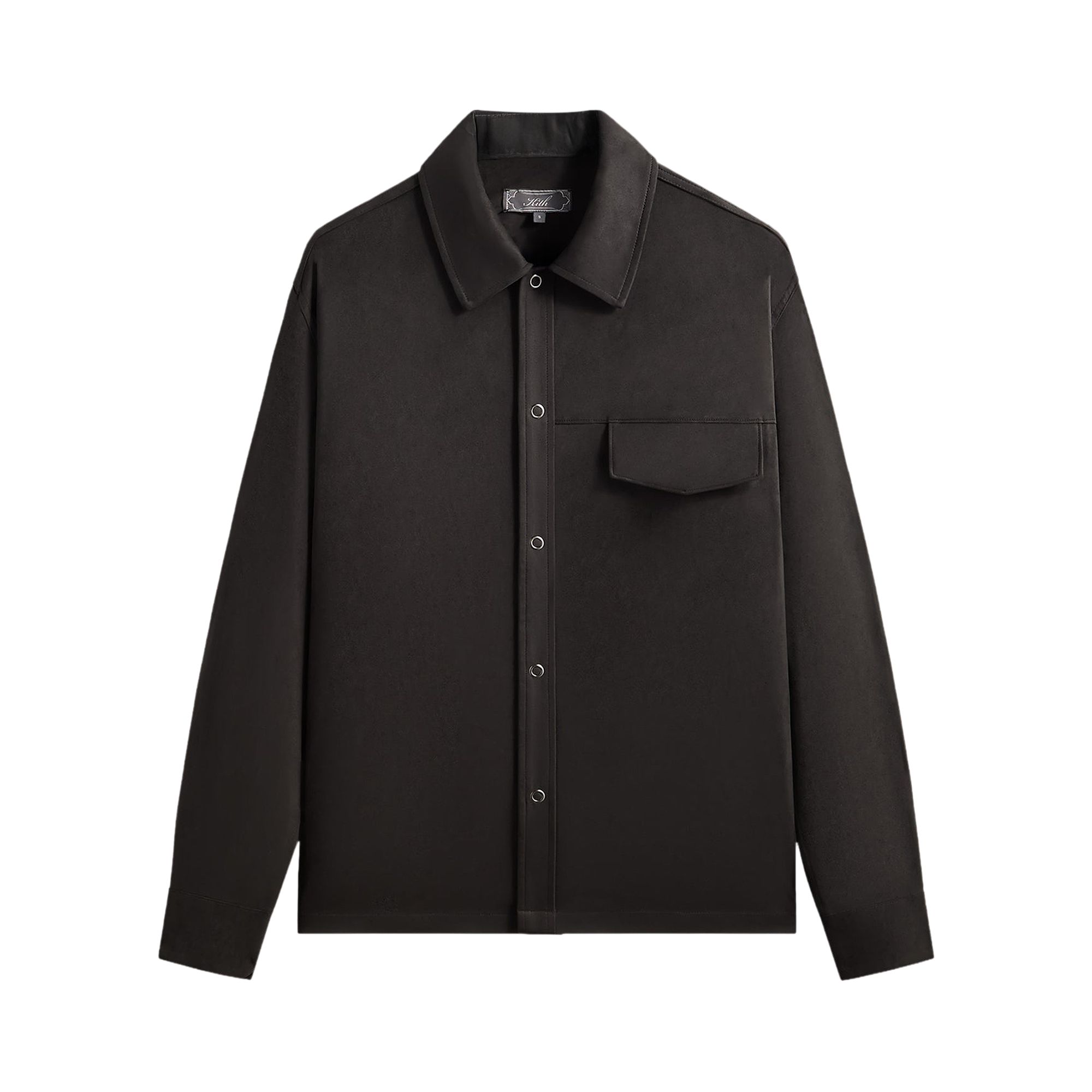 Click to view more detailed imagery on our partner's website Pre-owned Kith Montague Microsuede Shirt 'black' | Men's Size Xs