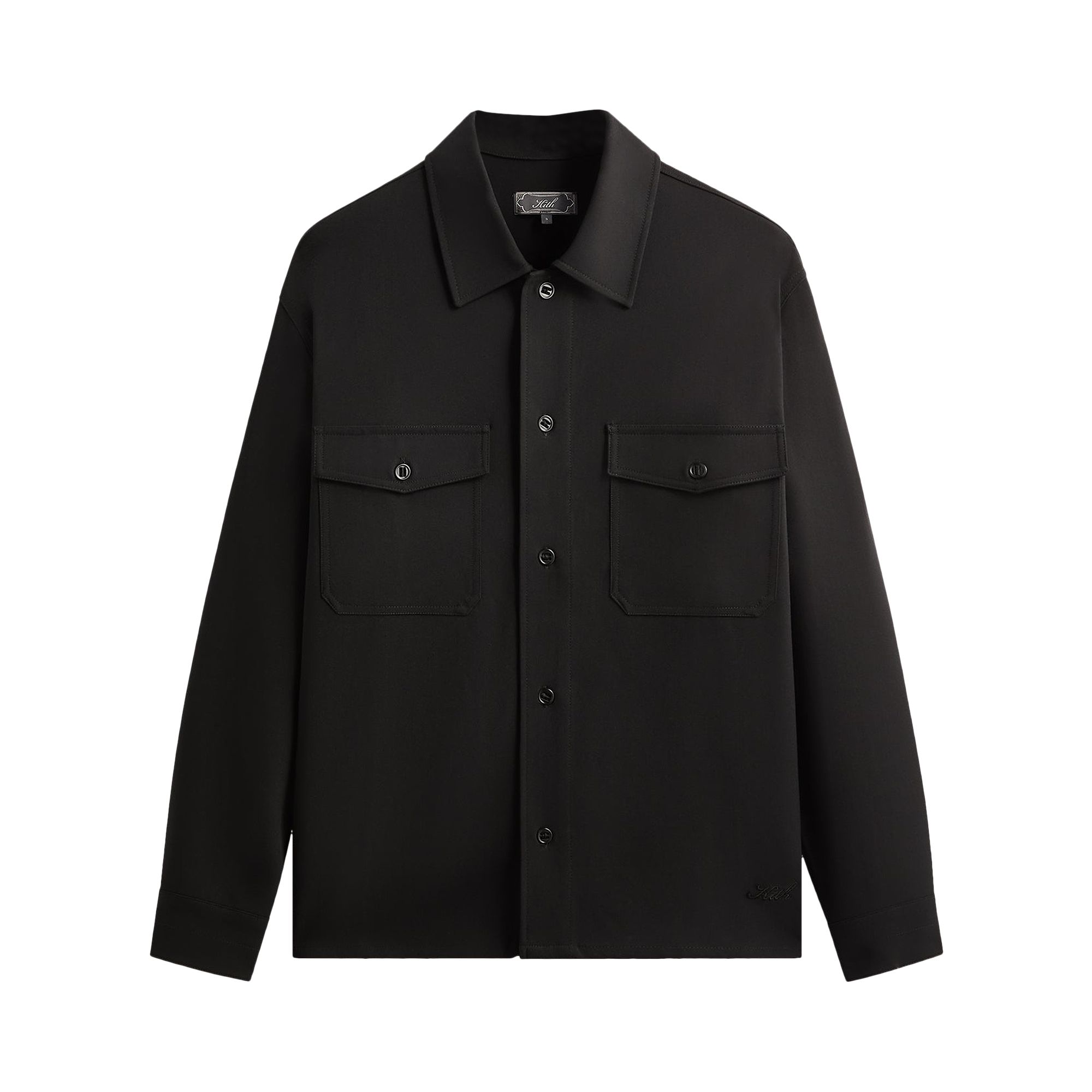 Click to view more detailed imagery on our partner's website Pre-owned Kith Midweight Double Weave Ace Shirt 'black' | Men's Size L