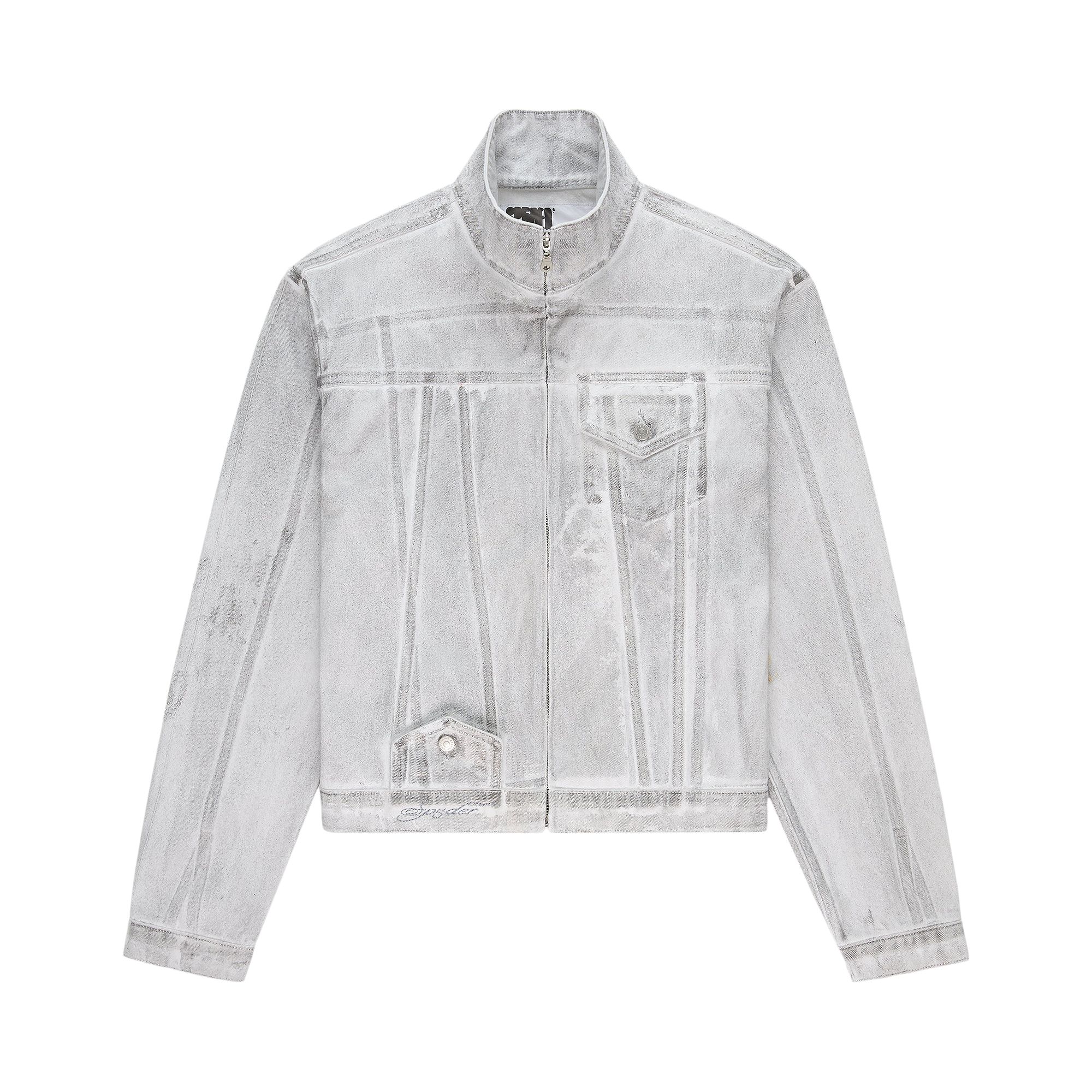 Pre-owned Sp5der Platinum Trucker Jacket 'gunmetal' | Grey | Men's Size L In Gray