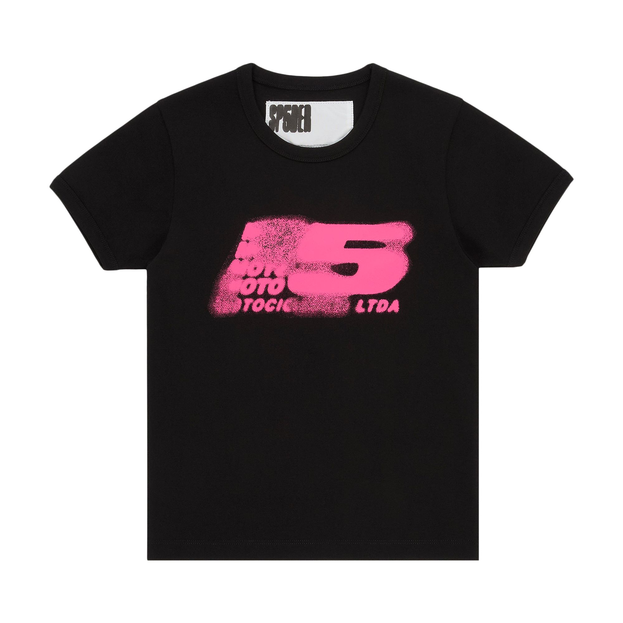 Click to view more detailed imagery on our partner's website Pre-owned Sp5der Moto 5 Baby Tee 'black' | Men's Size Xl