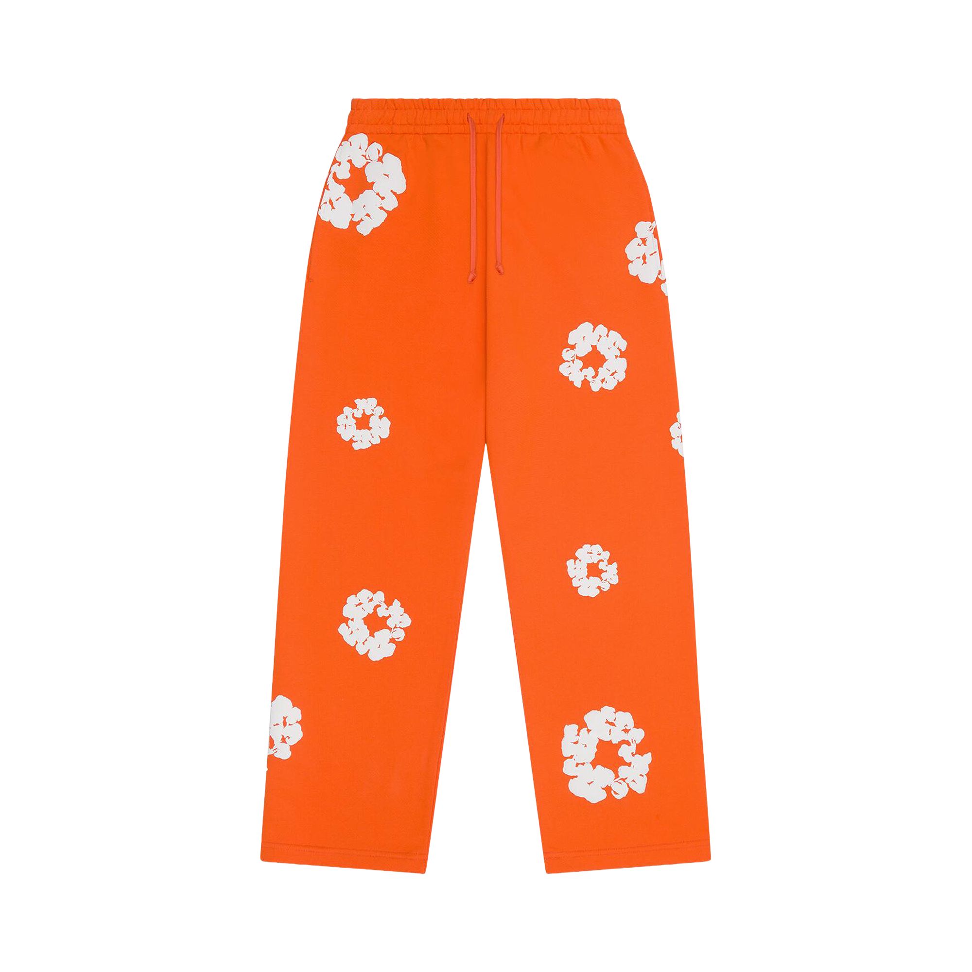 DENIM TEARS Pre-owned Cotton Wreath Baggy Sweatpants 'orange' | Men's Size L