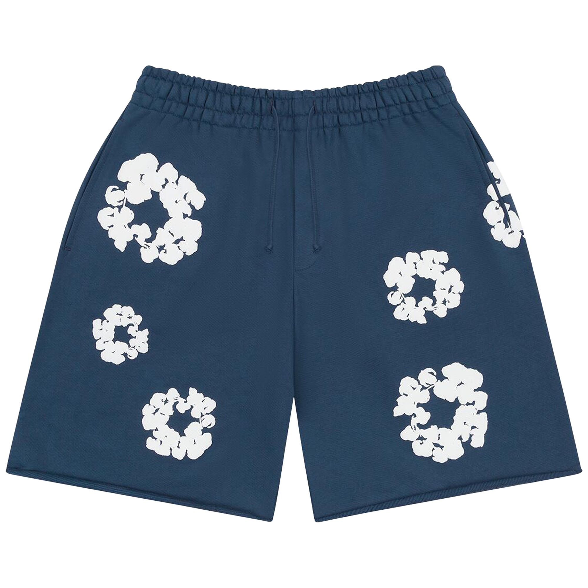 Pre-owned Denim Tears Cotton Wreath Sweatshorts 'navy' | Blue | Men's Size Xl