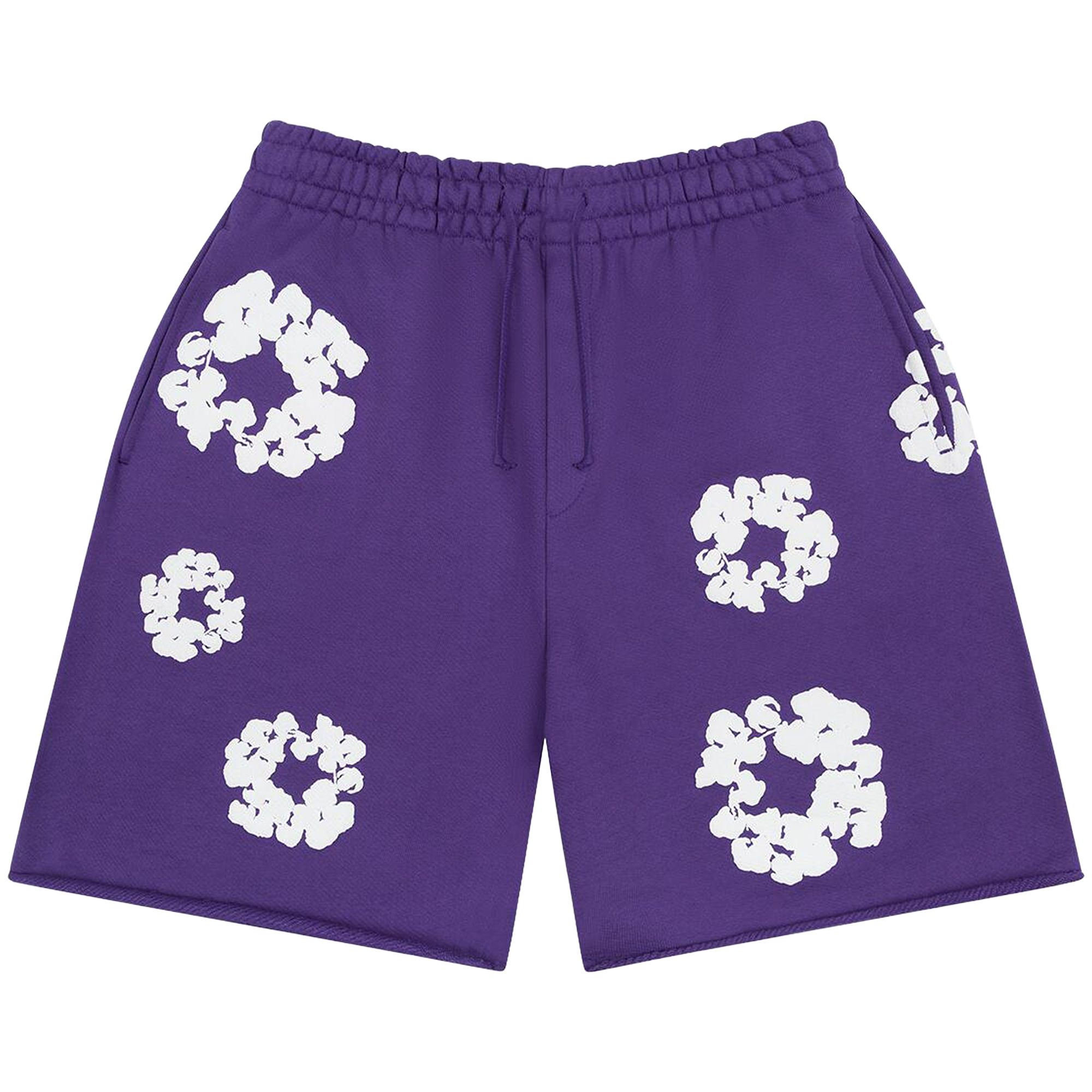 Pre-owned Denim Tears Cotton Wreath Sweatshorts 'purple' | Men's Size S