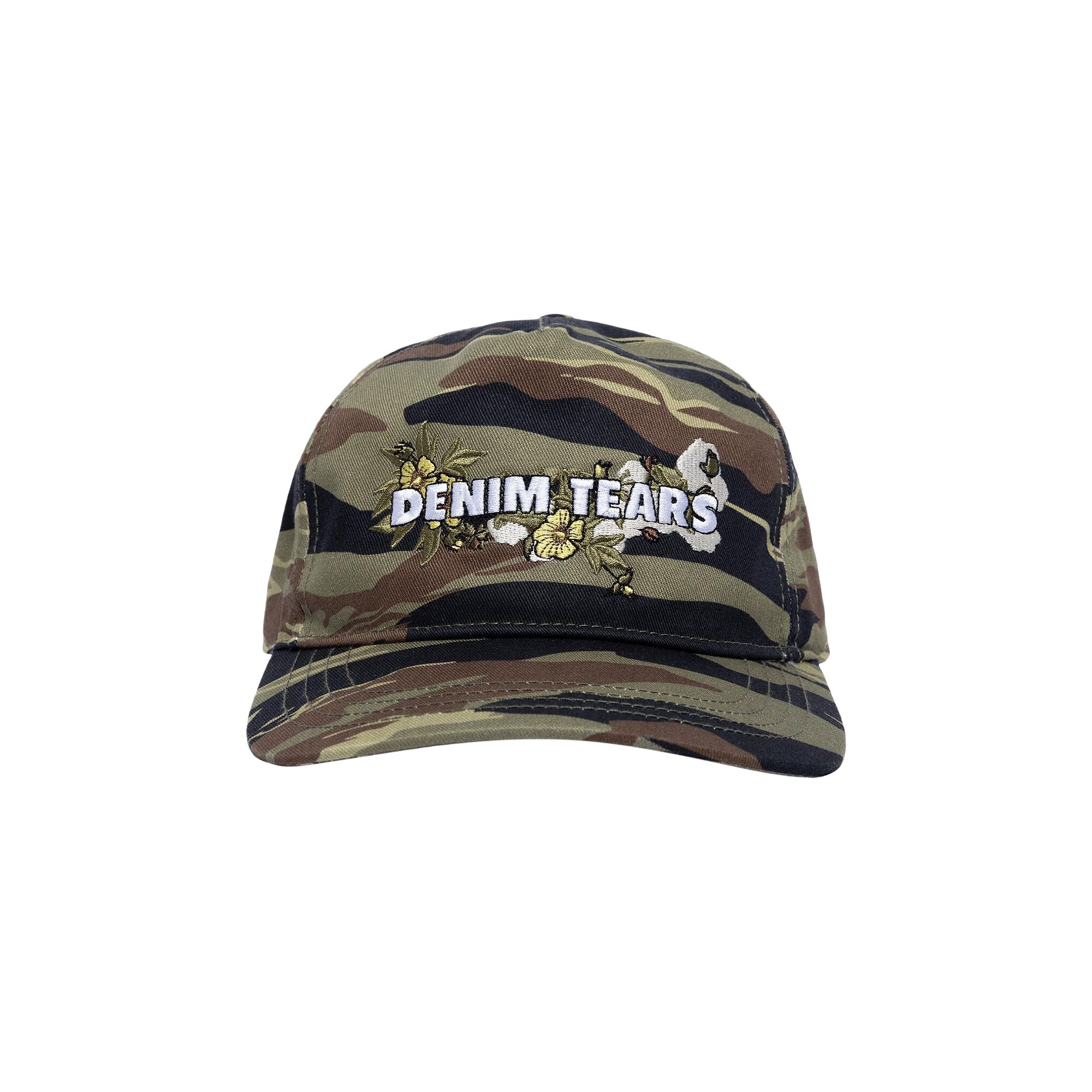 DENIM TEARS Pre-owned Floral Logo Trucker Hat Camo 'green' | Men's Size Onesize