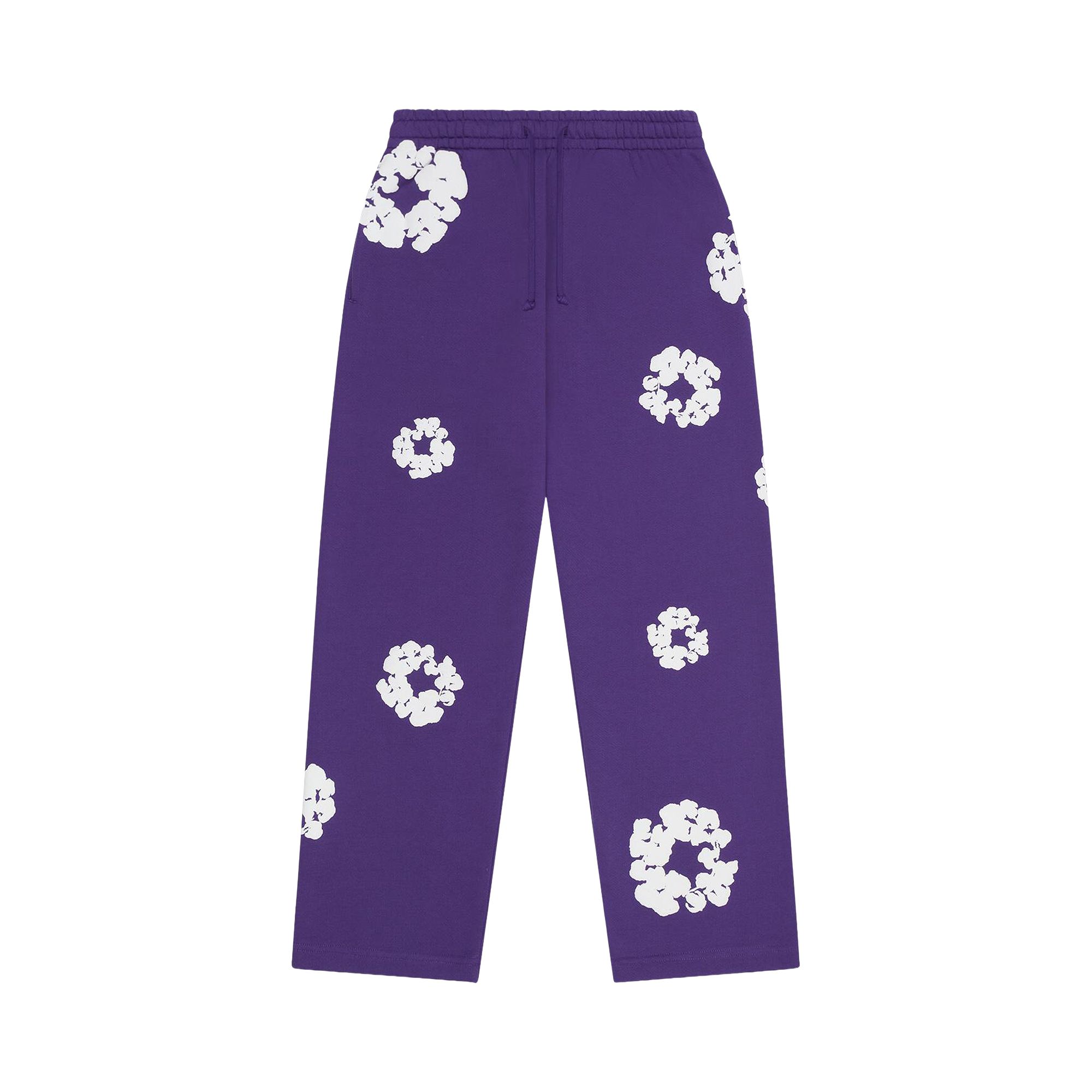 DENIM TEARS Pre-owned Cotton Wreath Baggy Sweatpants 'purple' | Men's Size Xxl