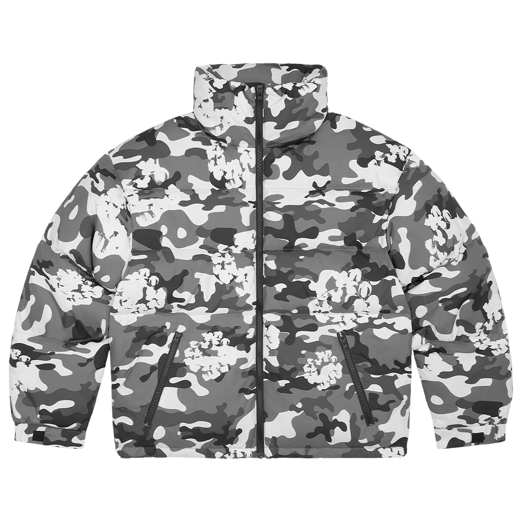 DENIM TEARS Pre-owned Cotton Wreath Puffer Jacket 'white Camo' | Men's Size L