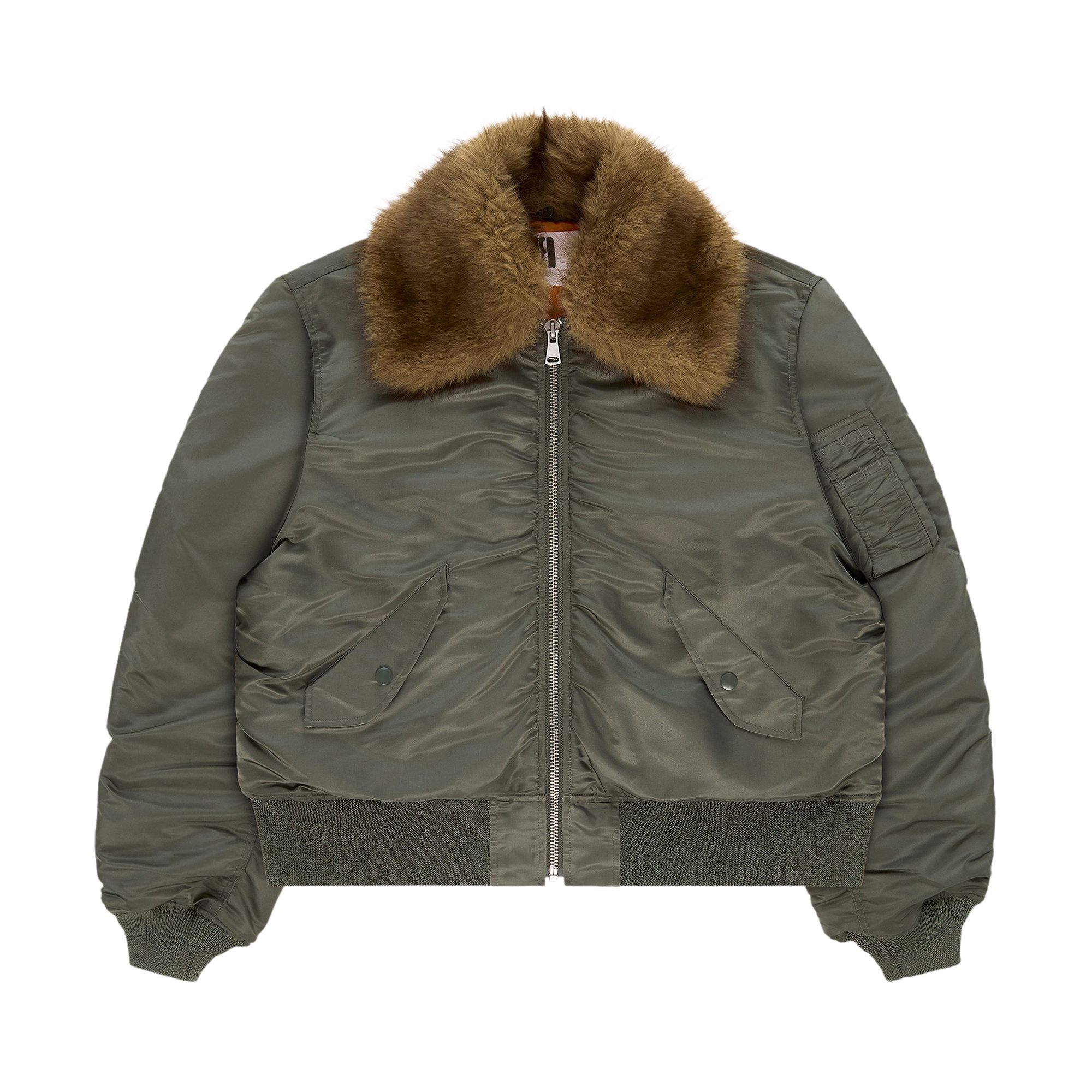 Pre-owned Sp5der Flight Jacket 'army Green' | Men's Size L