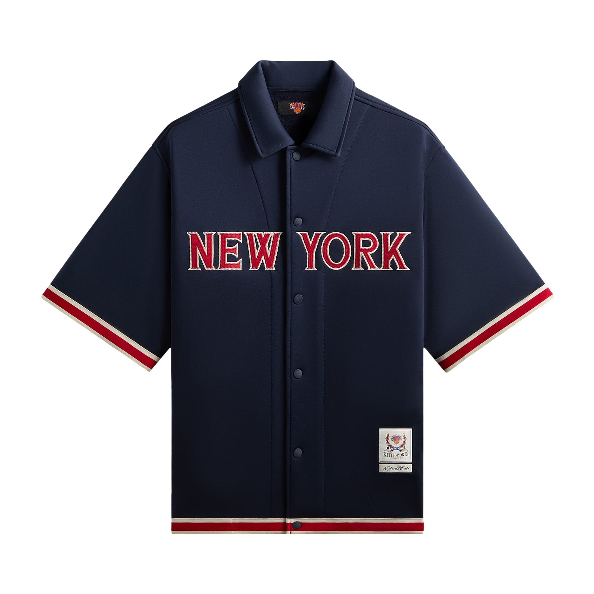 Pre-owned Kith For The New York Knicks Bernard King Woodpoint Shirt 'nocturnal' | Black | Men's Size Xl