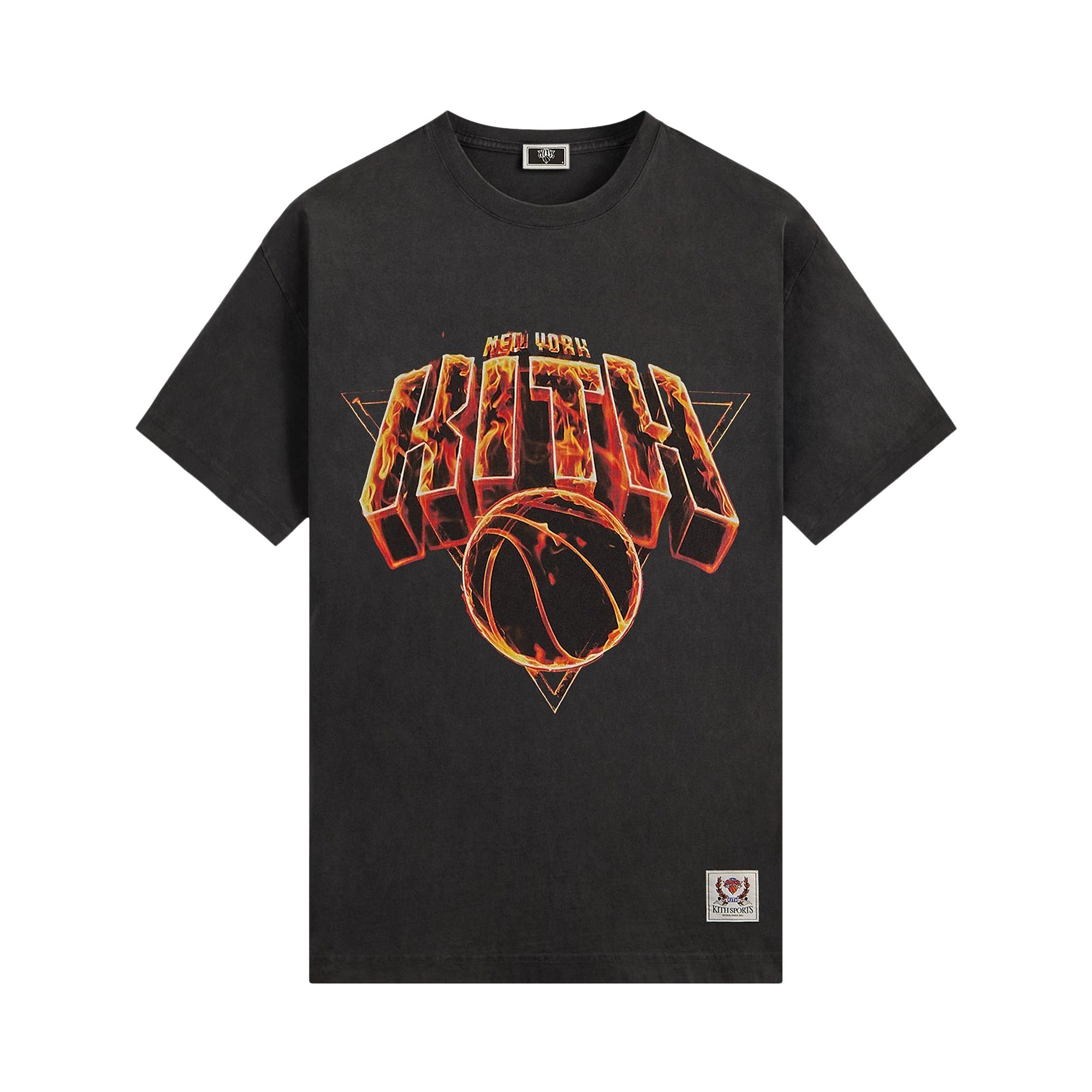 Pre-owned Kith For The New York Knicks Fire Vintage Jones Tee 'black' | Men's Size S