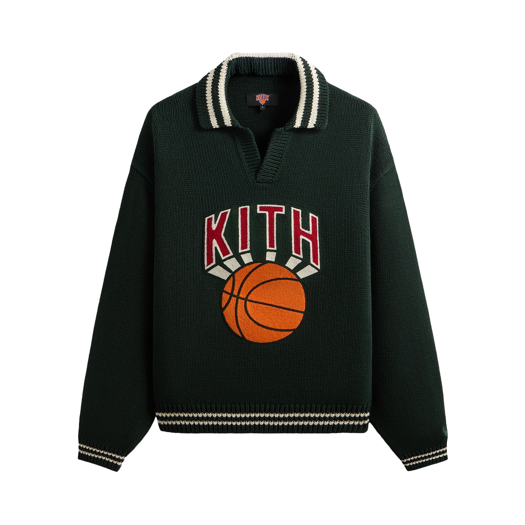 Pre-owned Kith For The New York Knicks Nelson Rugby Sweater 'stadium' | Black | Men's Size S