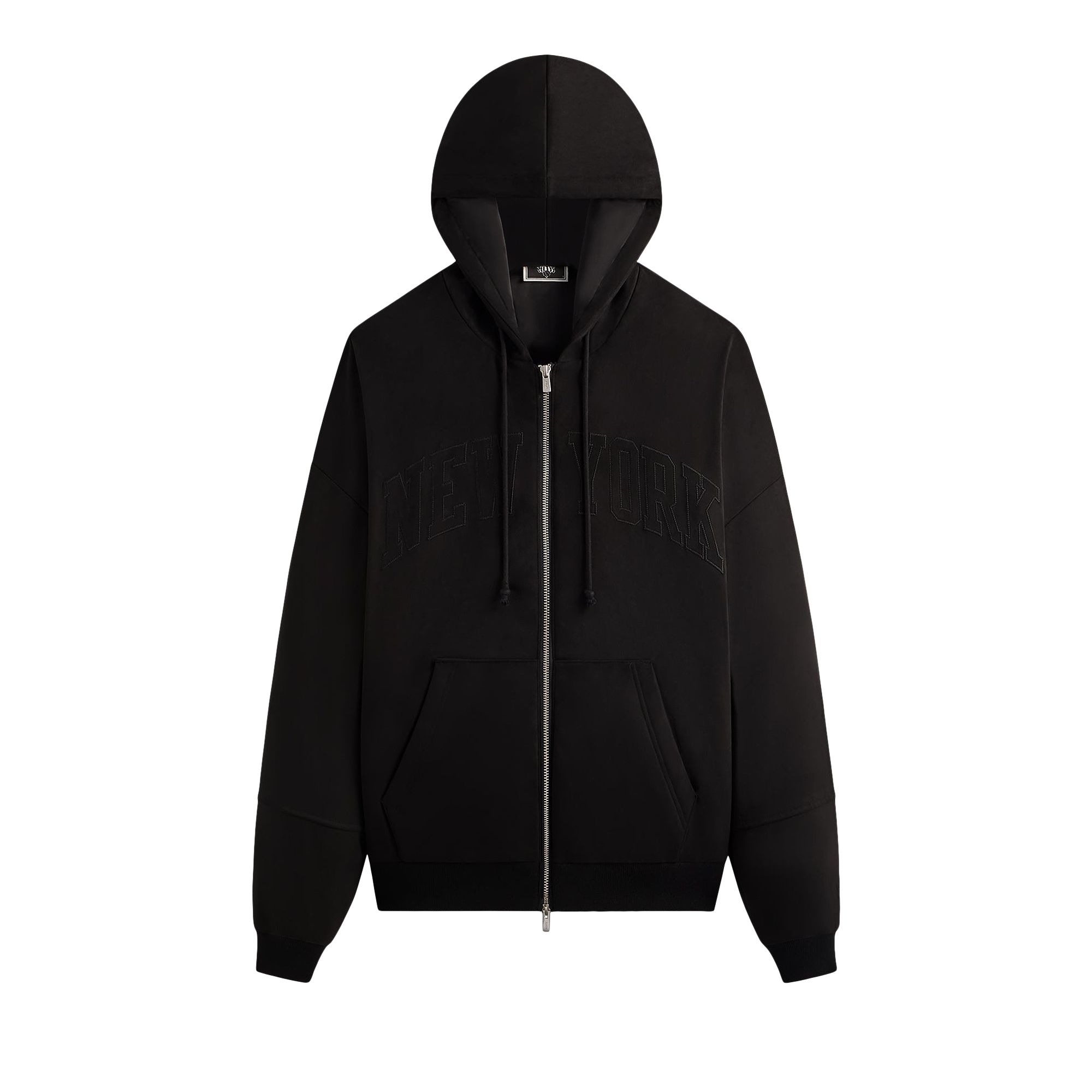 KITH Pre-owned For The New York Knicks Tonal Microsuede Braxton Hoodie 'black' | Men's Size Xl