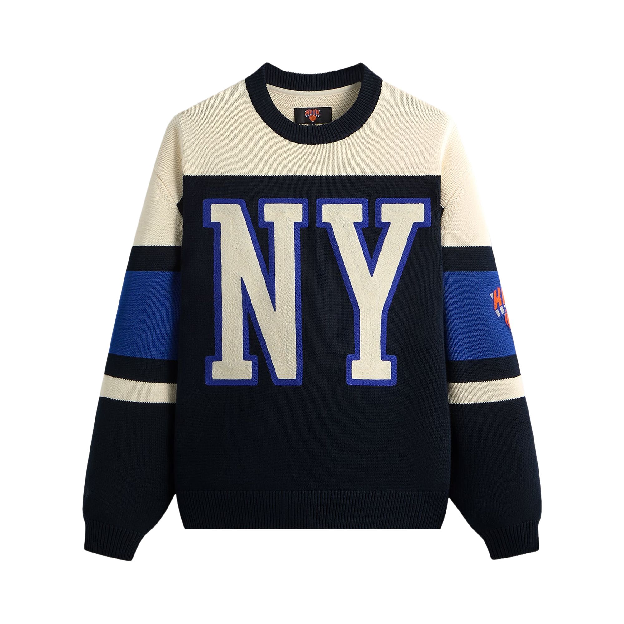 Pre-owned Kith For The New York Knicks Ny Crewneck Sweater 'nocturnal' | Black | Men's Size L