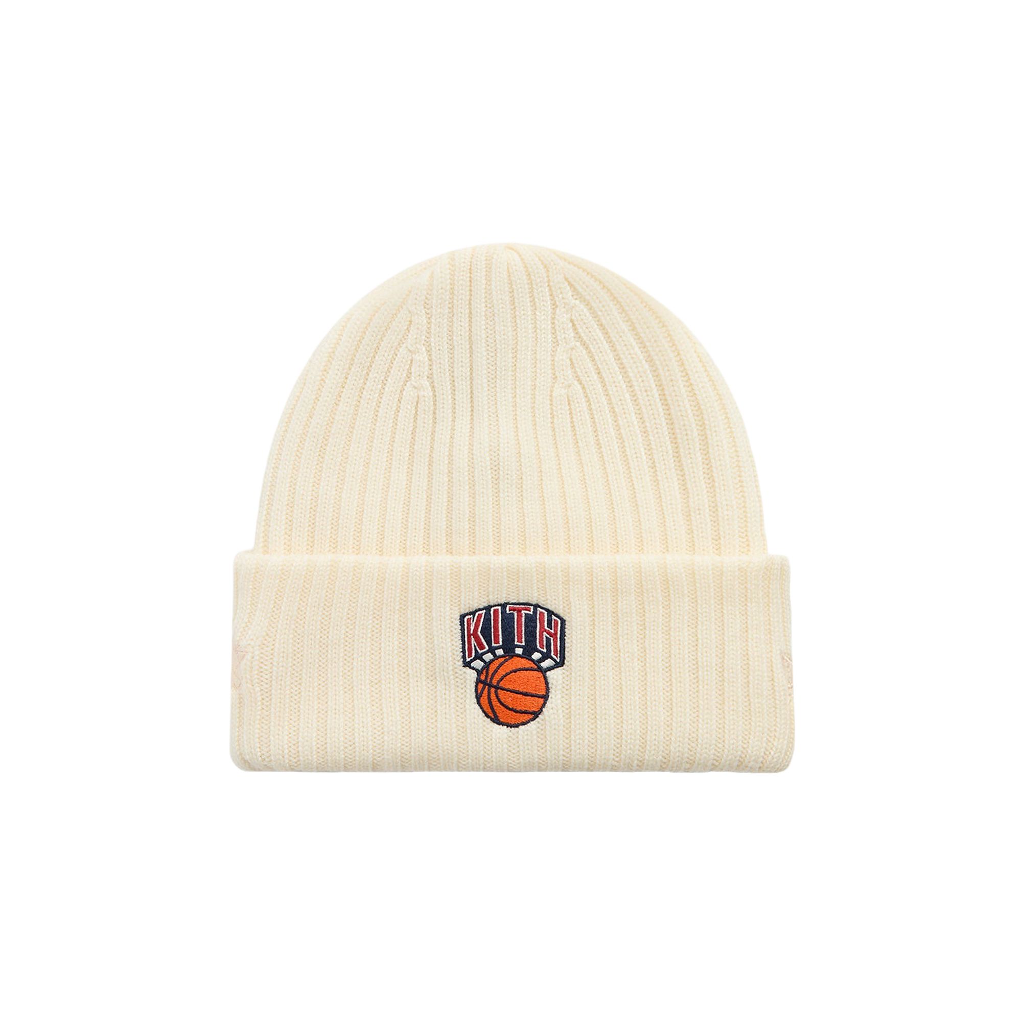 KITH Pre-owned X New Era For The New York Knicks Knit Beanie 'sandrift' | Cream | Men's Size Onesize In White
