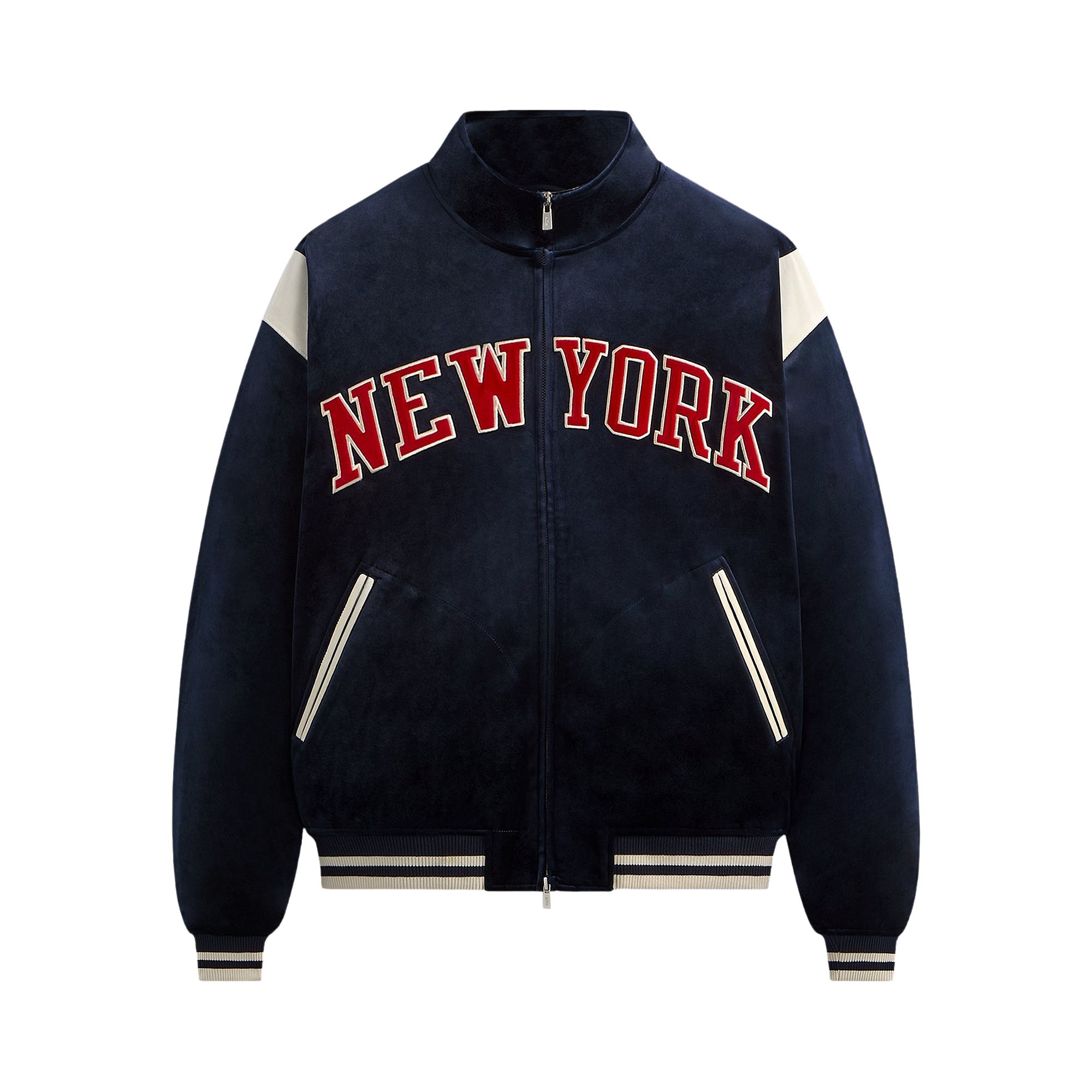 Pre-owned Kith For The New York Knicks Velour Track Jacket 'nocturnal' | Black | Men's Size Xl