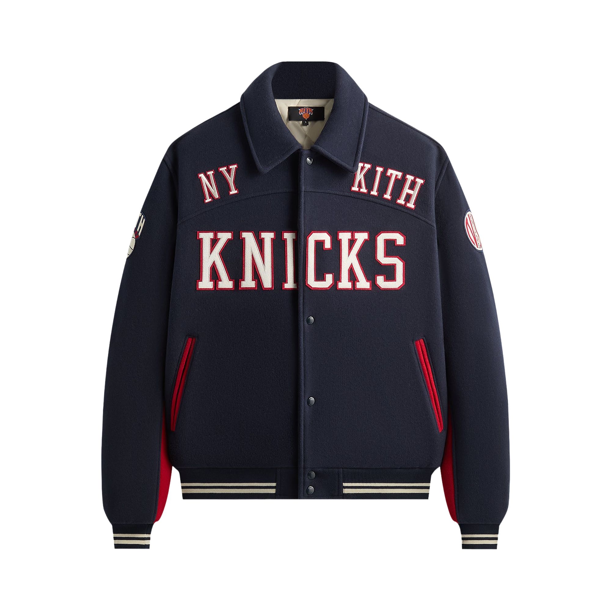 KITH Pre-owned For The New York Knicks Madison Square Garden Wool Varsity Jacket 'nocturnal' | Black | Men's S