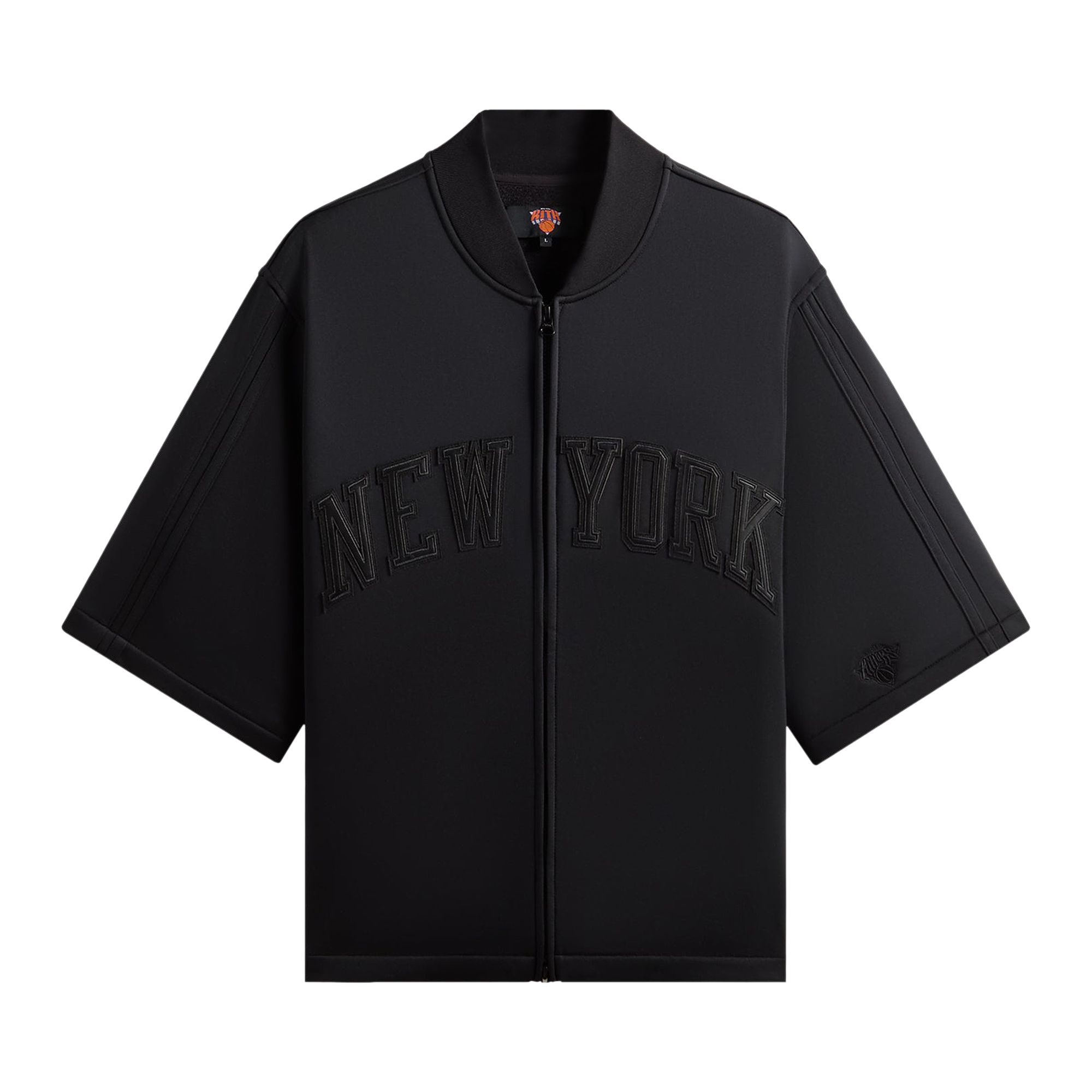 Pre-owned Kith For The New York Knicks Tricot Full Zip Sweater 'black' | Men's Size Xl