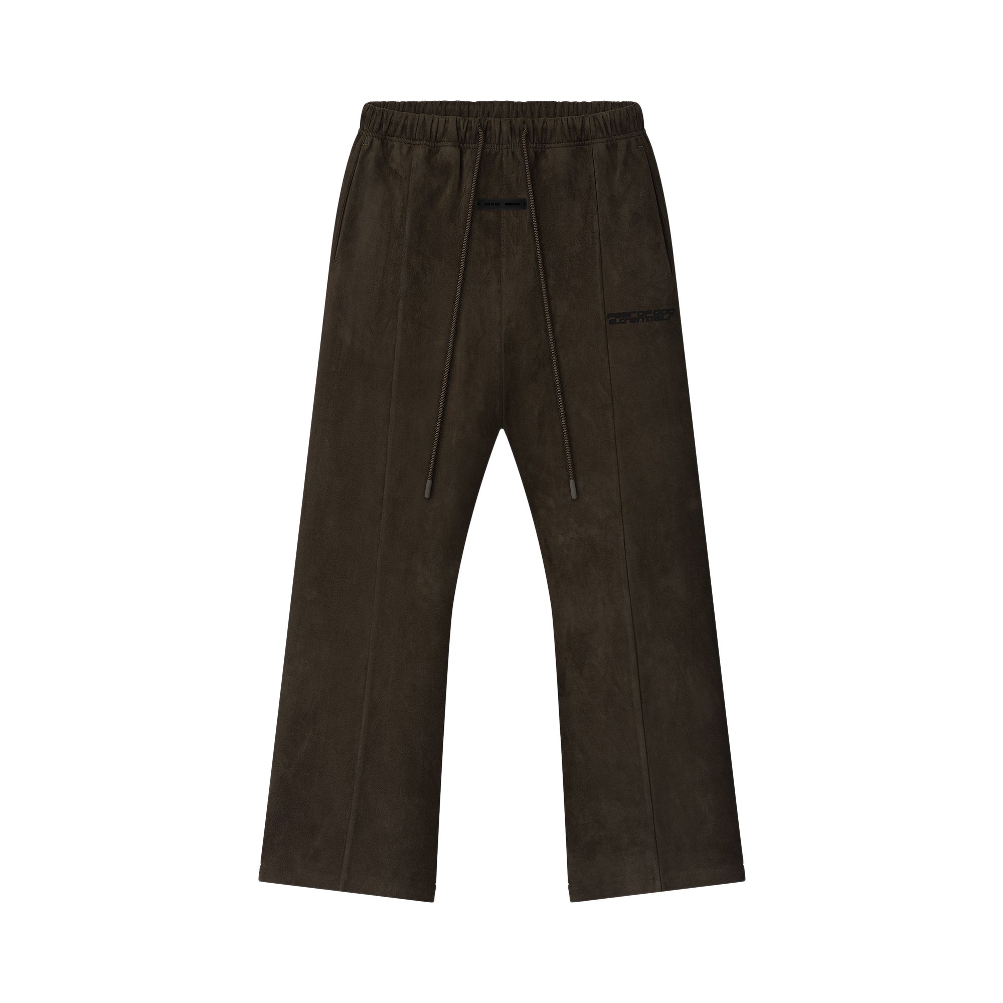 Pre-owned Essentials Fear Of God Suede Fleece Flare Pant 'brown' | Men's Size L