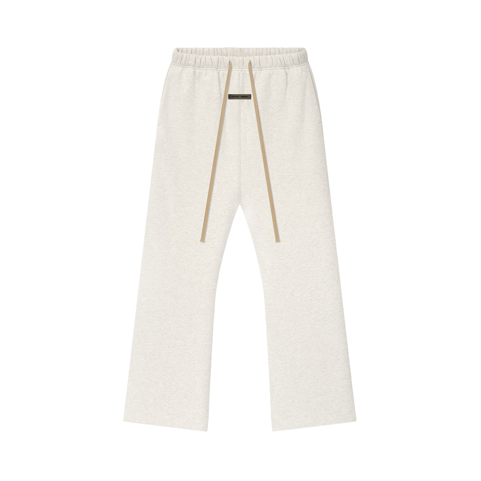 Pre-owned Essentials Fear Of God Flare Sweatpant 'oatmeal Heather' | White | Men's Size Xs