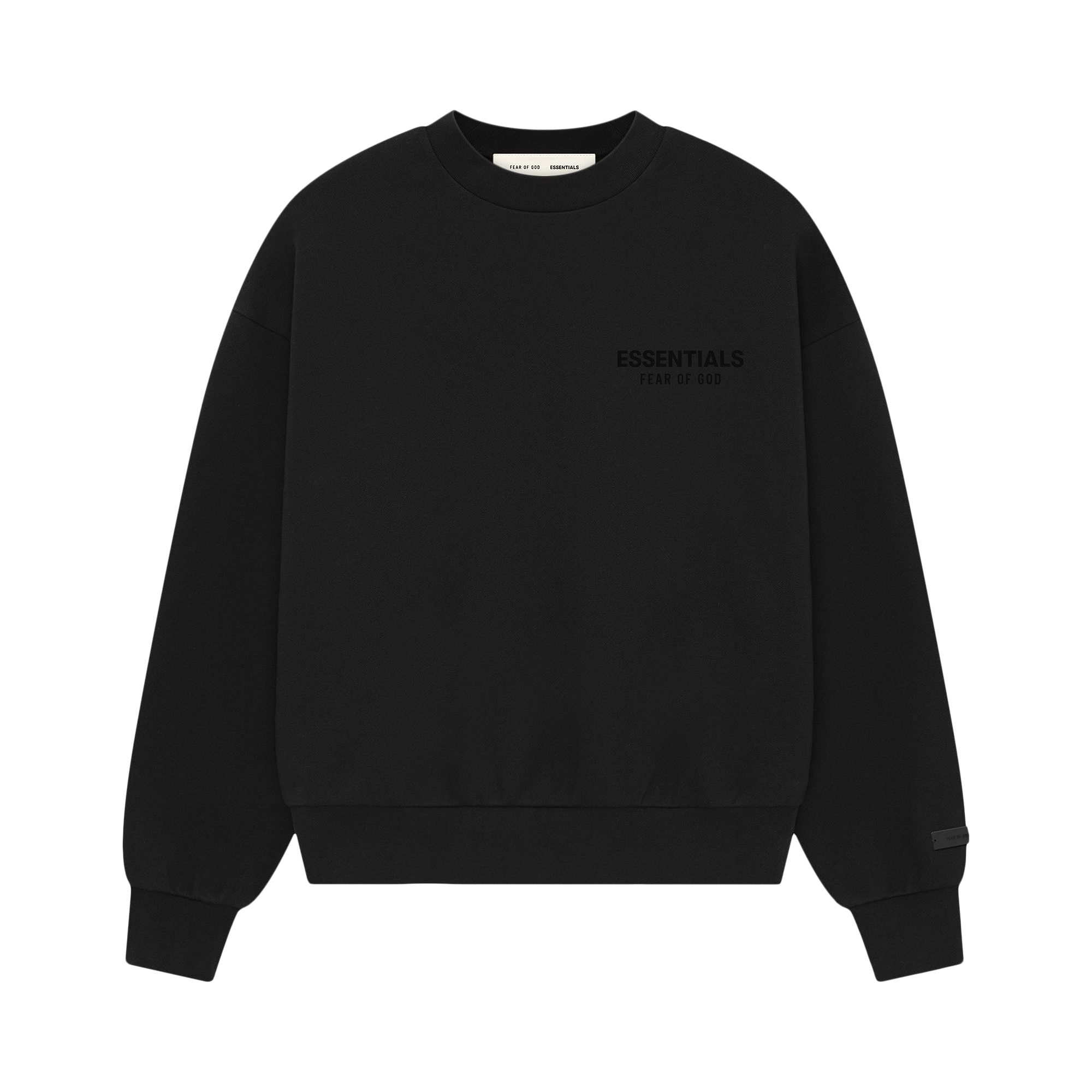 ESSENTIALS Pre-owned Fear Of God Classic Crewneck Sweatshirt 'vintage Black' | Men's Size Xs