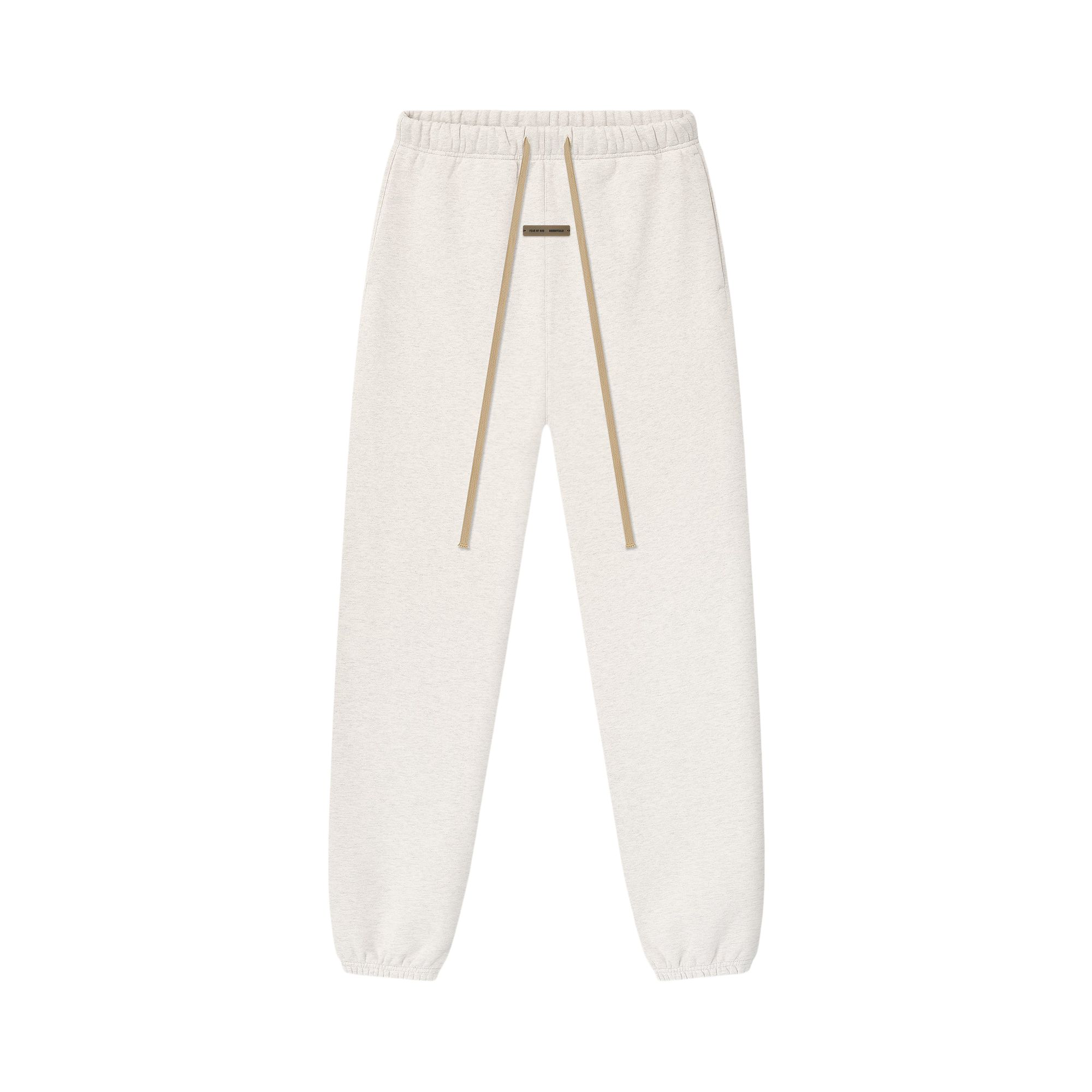Pre-owned Essentials Fear Of God Classic Sweatpant 'oatmeal Heather' | White | Men's Size Xs