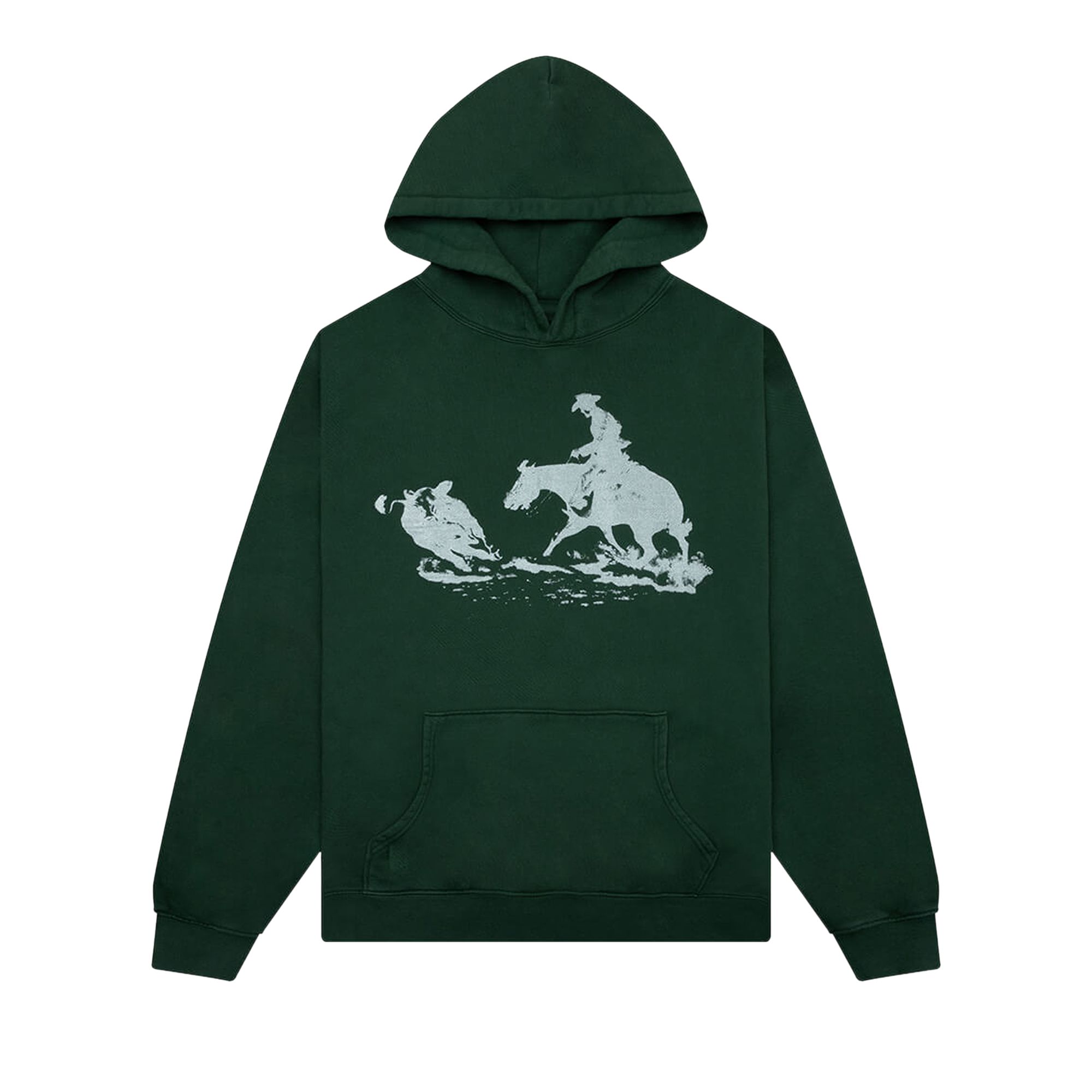 ONE OF THESE DAYS Pre-owned Drifting Back Hooded Sweatshirt 'hard Washed Forest Green' | Men's Size L