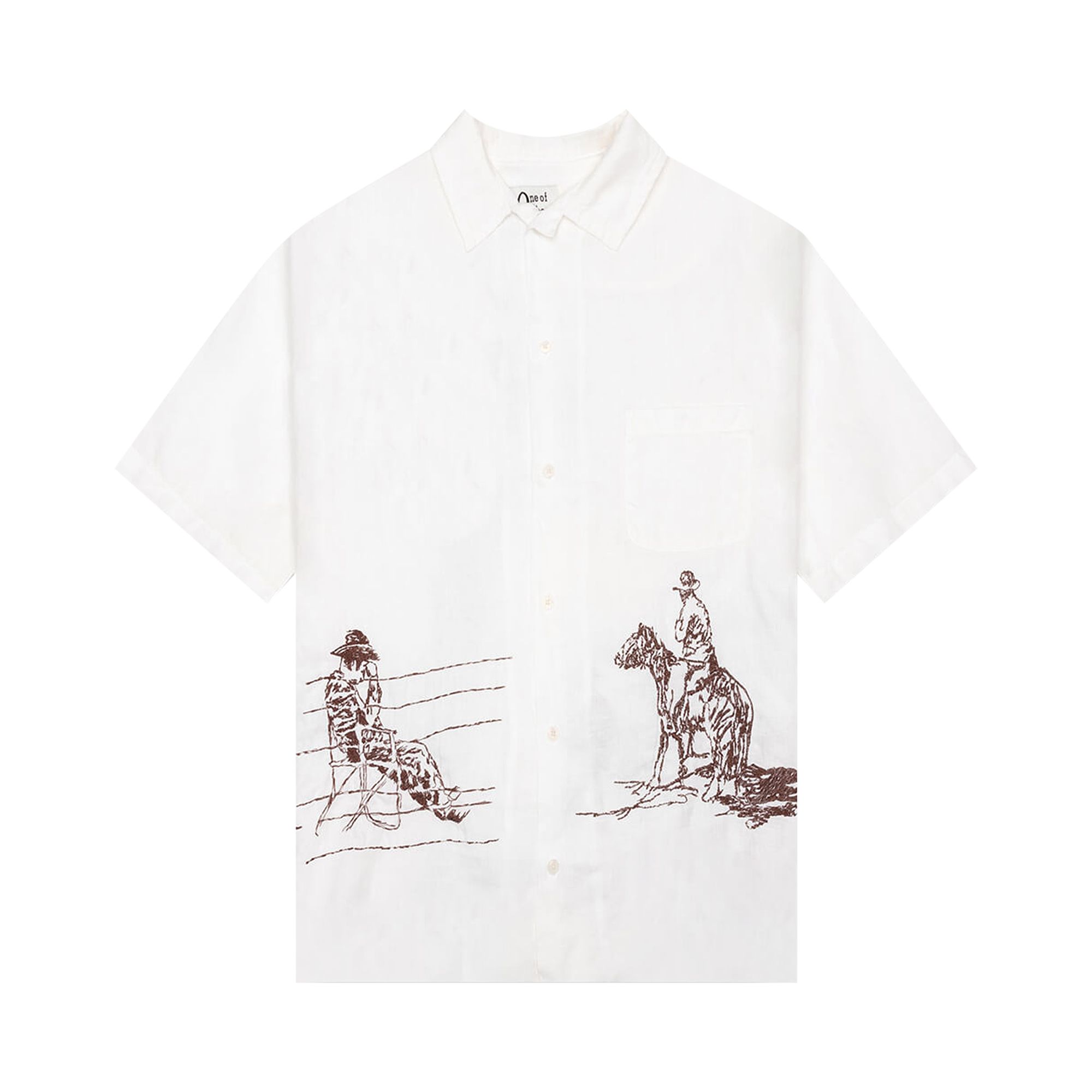 Pre-owned One Of These Days Remember Me Camp Shirt 'ivory' | Cream | Men's Size Xxl In White