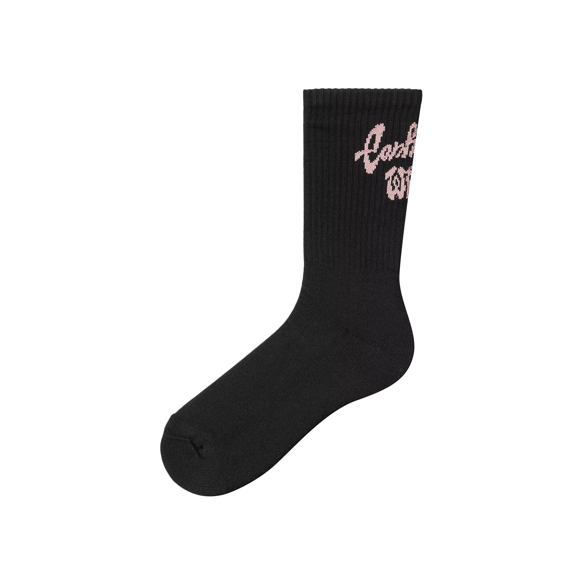 Pre-owned Carhartt Wip Chedda Socks 'black/glassy Pink' | Men's Size Onesize