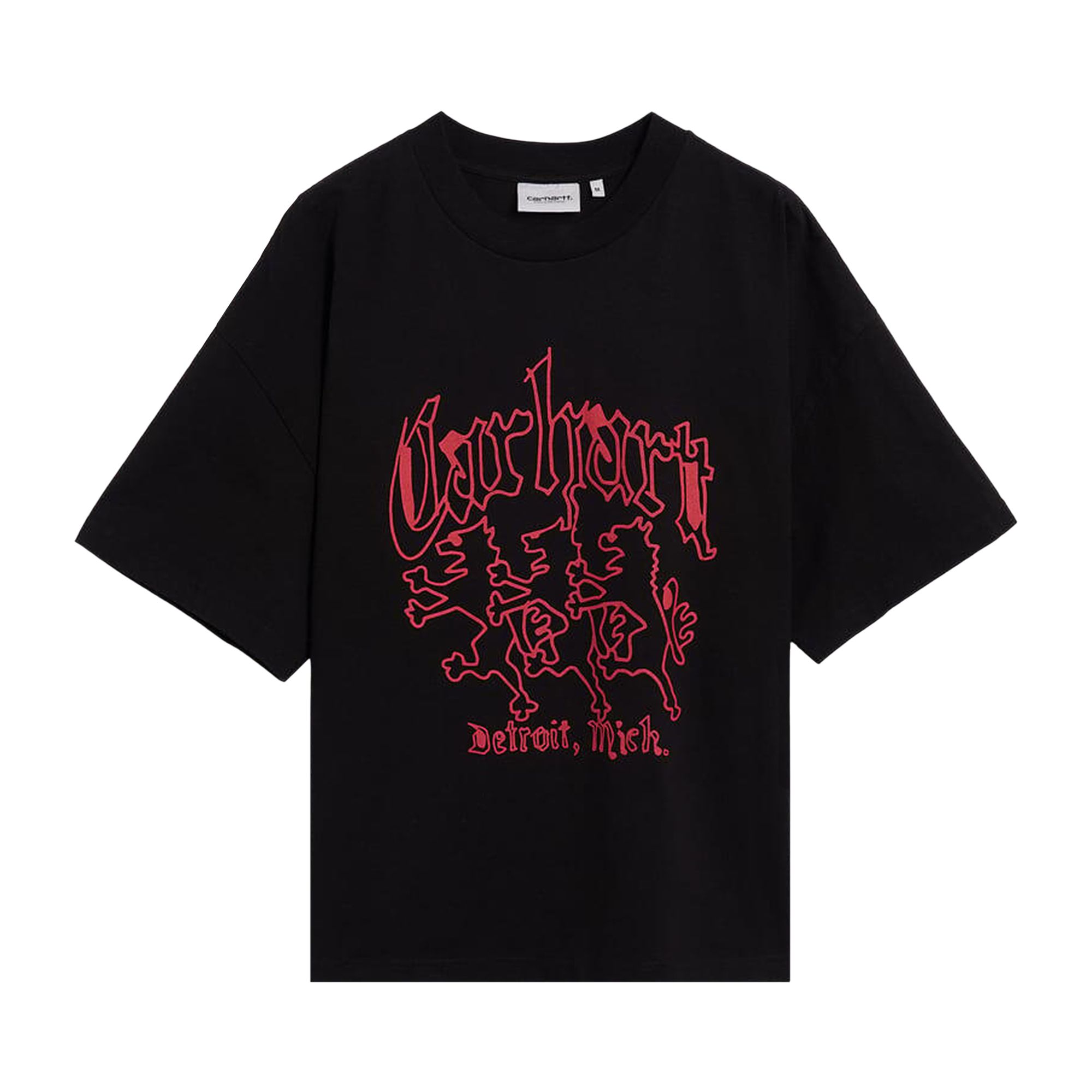 Pre-owned Carhartt Wip Short-sleeve Hackwork T-shirt 'black' | Men's Size L