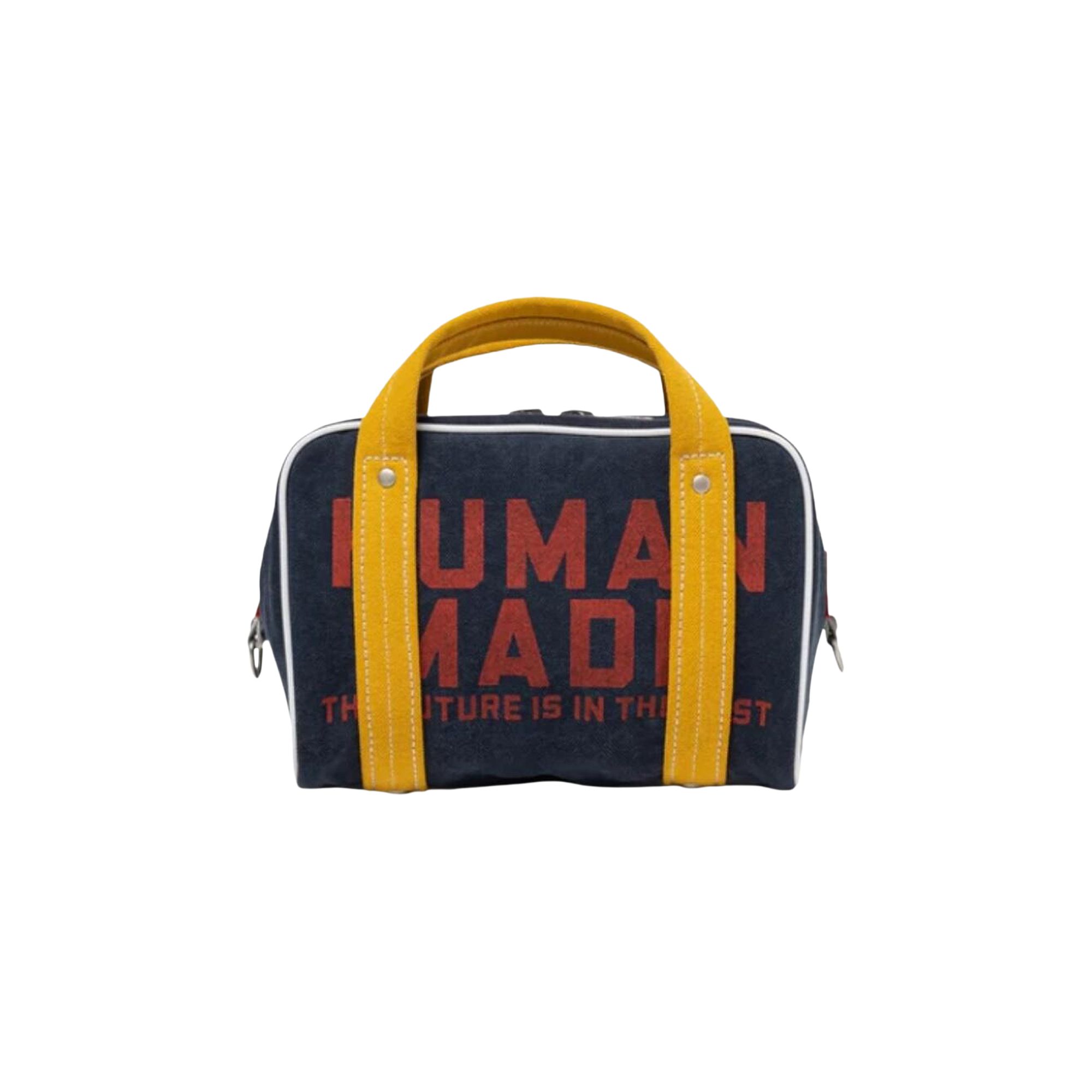 Pre-owned Human Made Canvas Boston Bag Small 'navy' | Blue | Men's Size Onesize