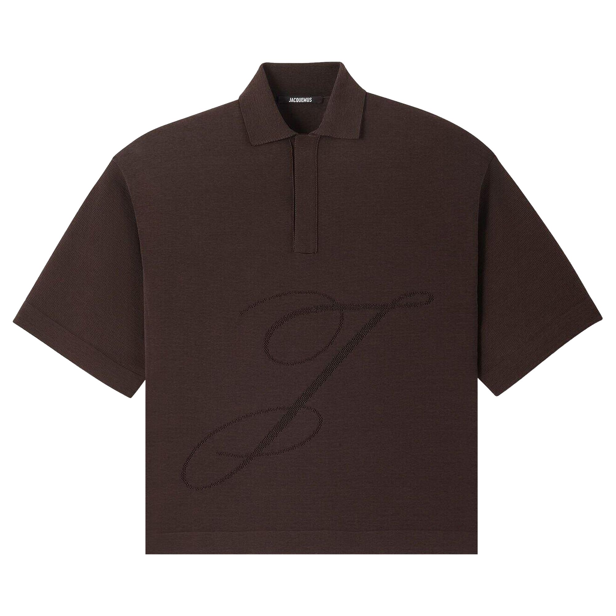 JACQUEMUS Pre-owned Le Polo Lino 'dark Brown' | Men's Size L