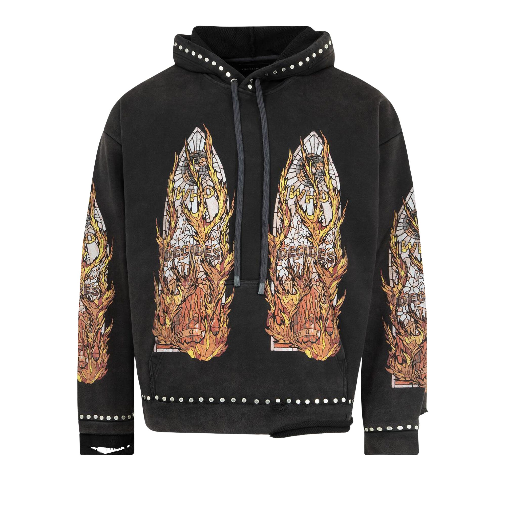 Click to view more detailed imagery on our partner's website Pre-owned Who Decides War Hardware Hooded Pullover 'coal' | Grey | Men's Size Xl In Gray