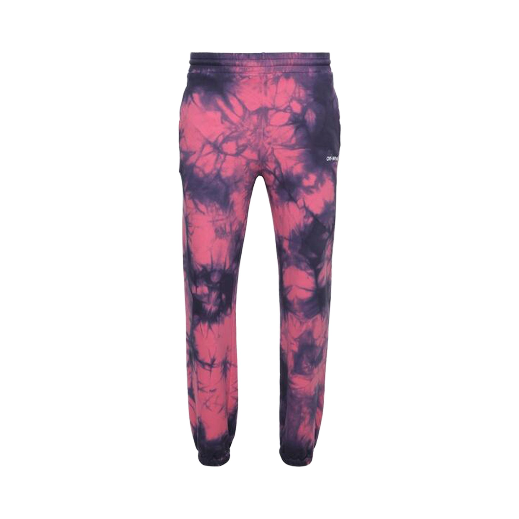Pre-owned Off-white Diag Tie Dye Slim Sweatpant 'fuschia/white' | Pink | Men's Size Xxl