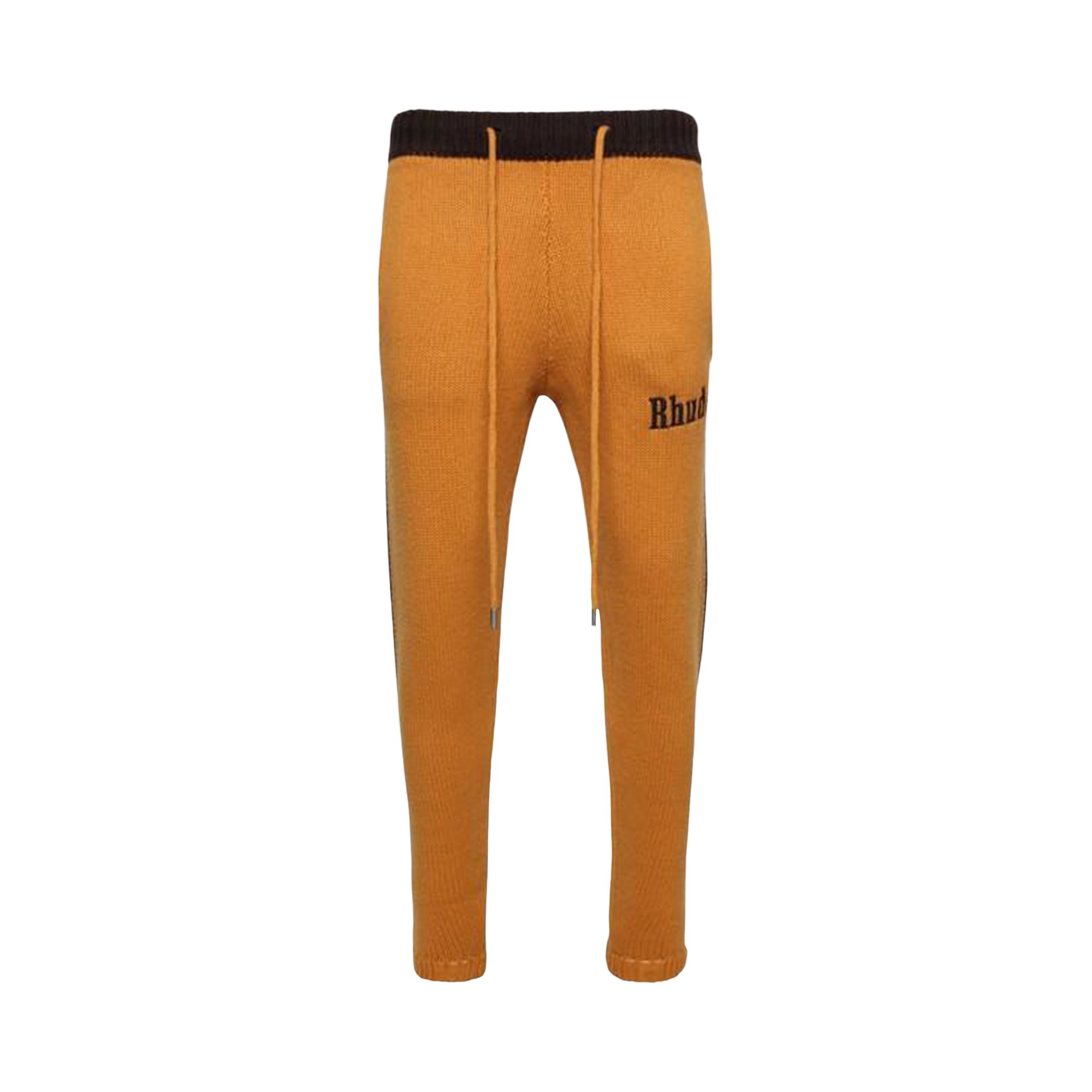 Pre-owned Rhude Knit Track Pant 'yellow/black' | Men's Size S