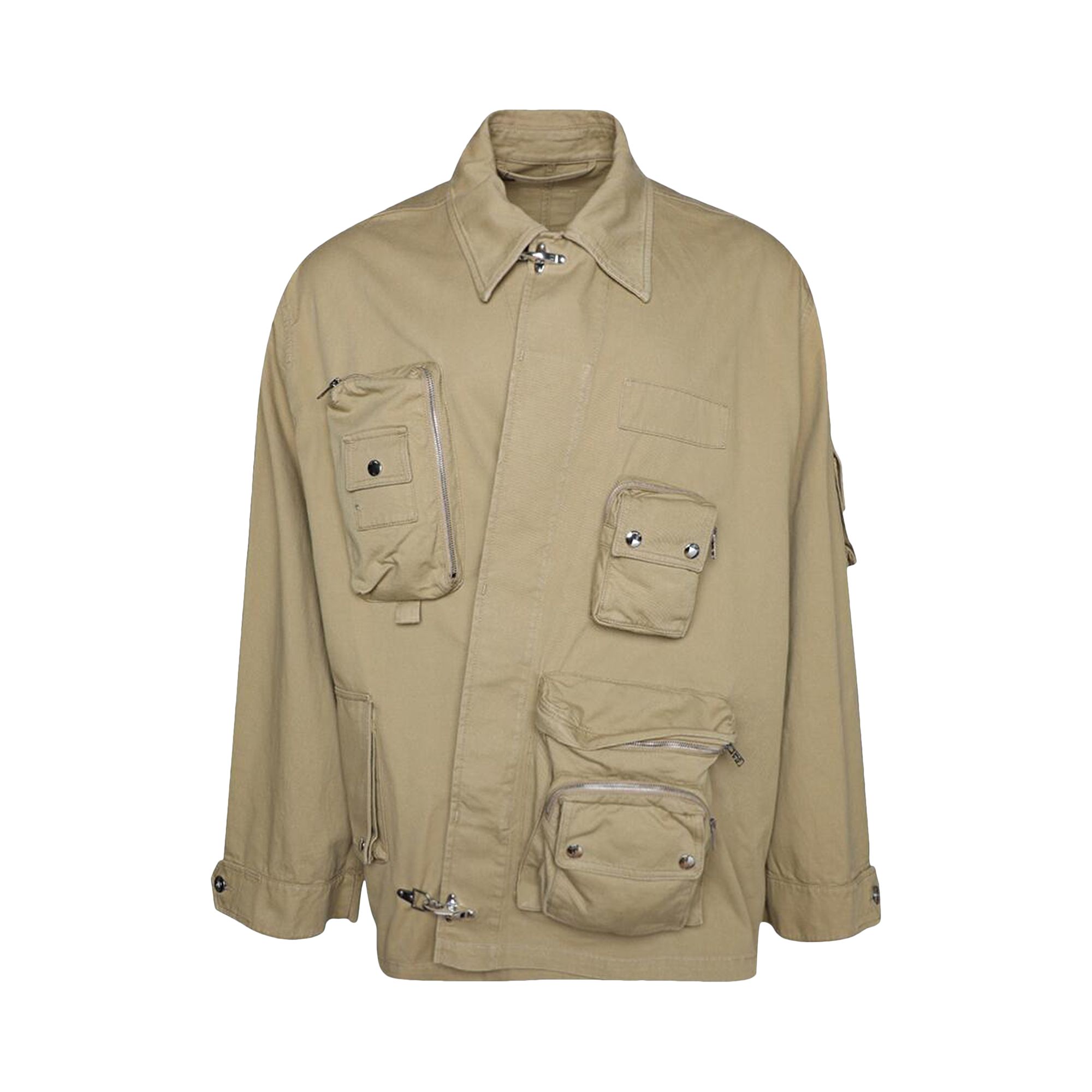 Pre-owned Lanvin X Future Asymmetrical Utility Jacket 'sand' | Tan | Men's Size 54 In Brown