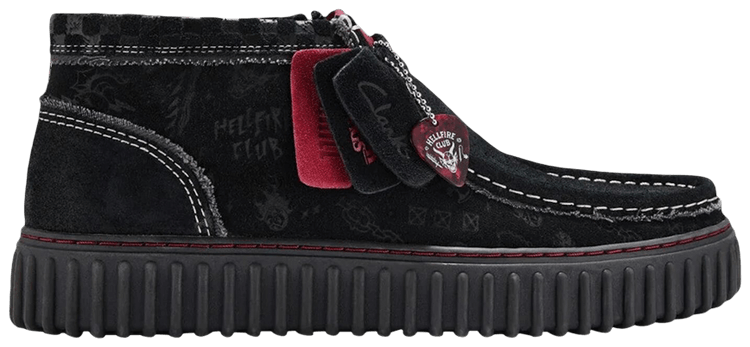Stranger Things x Clarks Torhill Hi Hellfire Club   Black