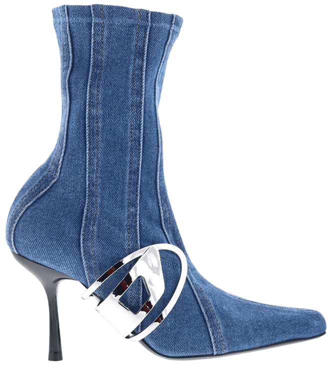 Diesel Wmns D Eclipse Ankle Boot Washed Denim