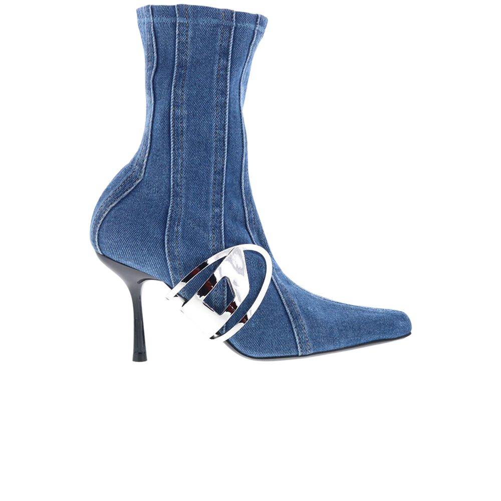 DIESEL Pre-owned Wmns D-eclipse Ankle Boot 'washed Denim' | Blue | Women's Size 7