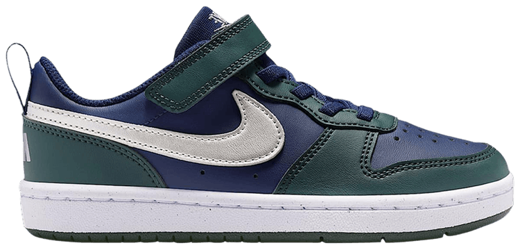 Nike Court Borough Low Recraft PS Midnight NavySeaweedWhiteMetallic Silver
