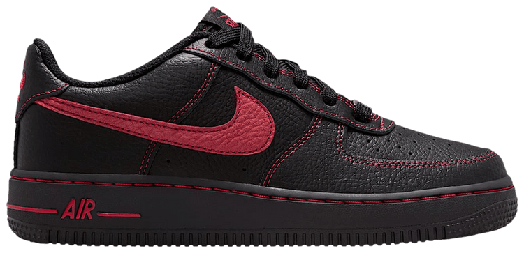 Nike Air Force 1 LV8 GS BlackBlackBlackUniversity Red
