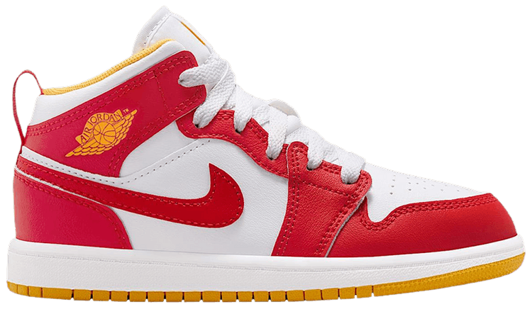 Air Jordan 1 Mid PS Speed RedGoldWhite