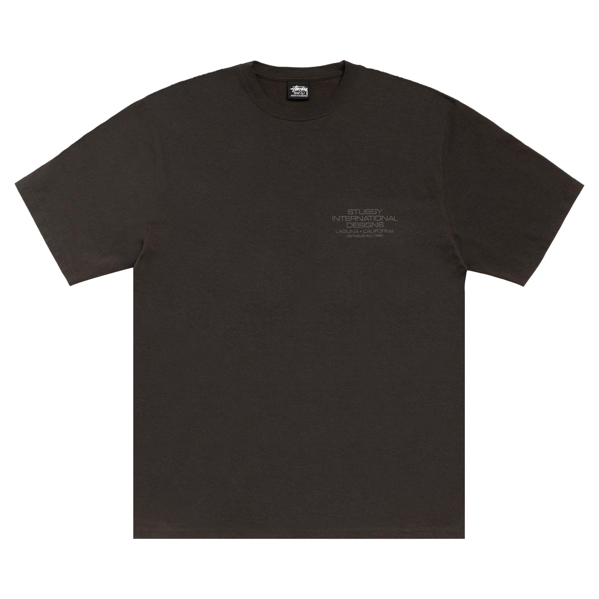 Pre-owned Stussy International Design Tee Pigment Dyed 'faded Black' | Men's Size L
