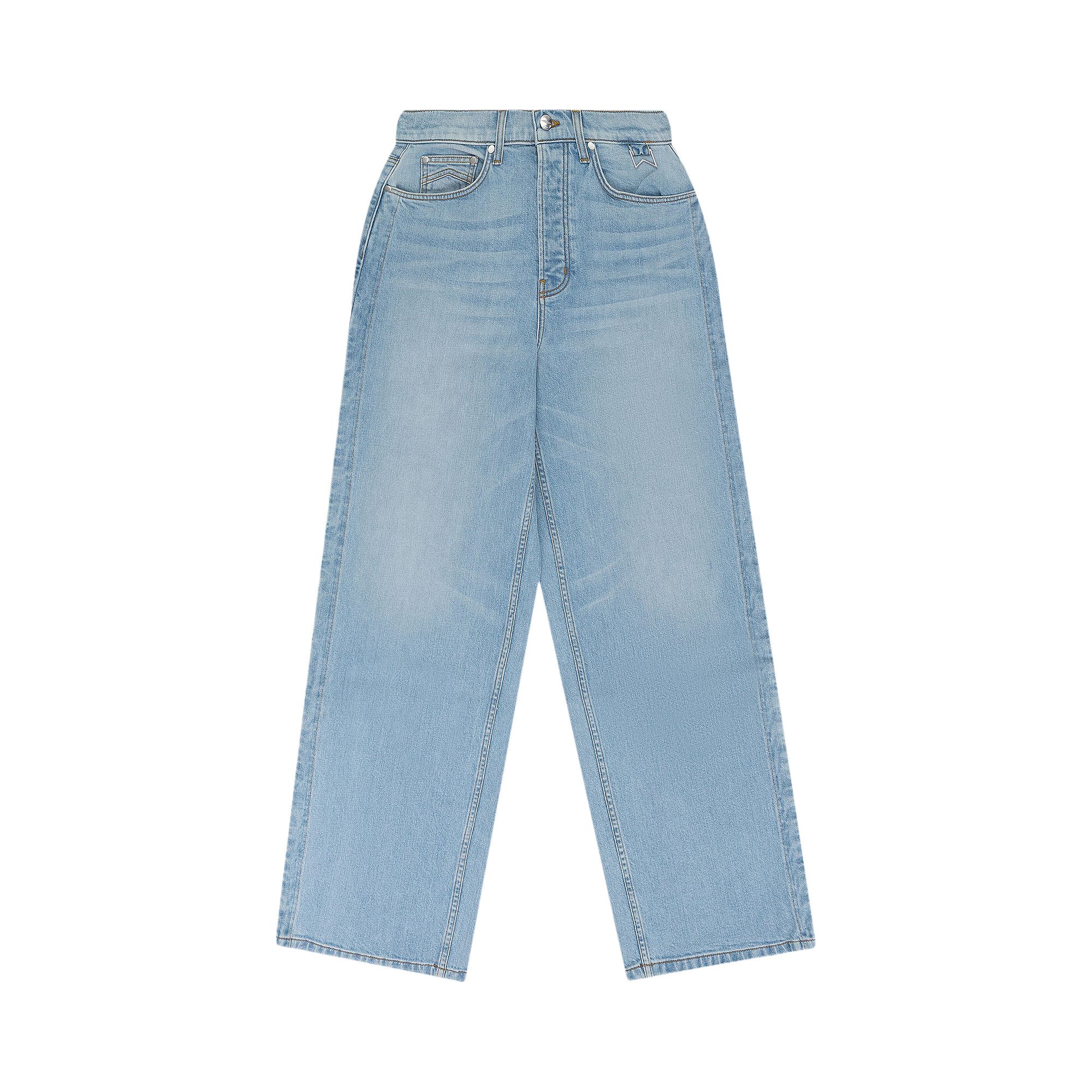 Pre-owned Rhude 90s Traxedo Denim Straight-fit Jeans 'light Wash' | Blue | Men's Size 33